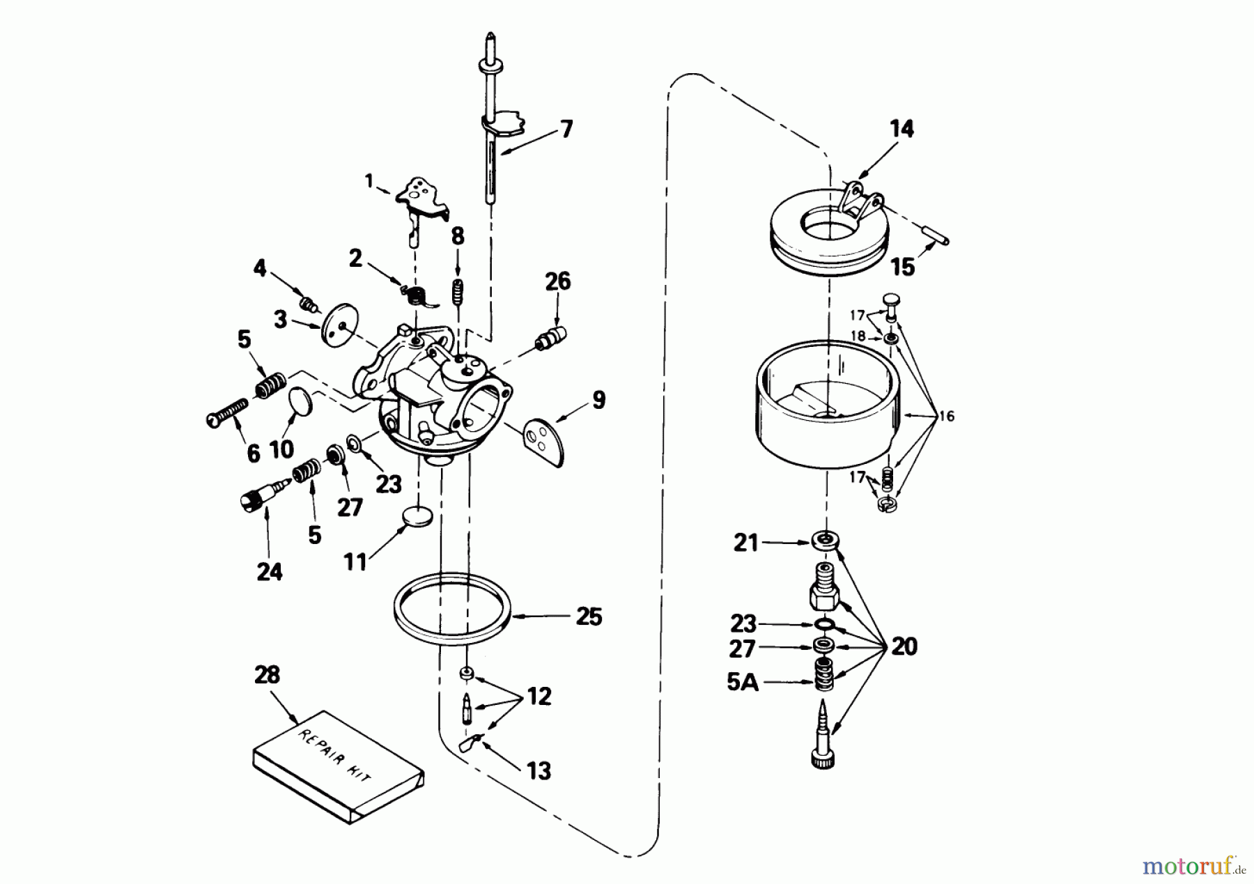 Toro Neu Snow Blowers/Snow Throwers Seite 1 38072 (724) - Toro 724 Snowthrower, 1993 (3900001-3999999) CARBURETOR NO. 632371A