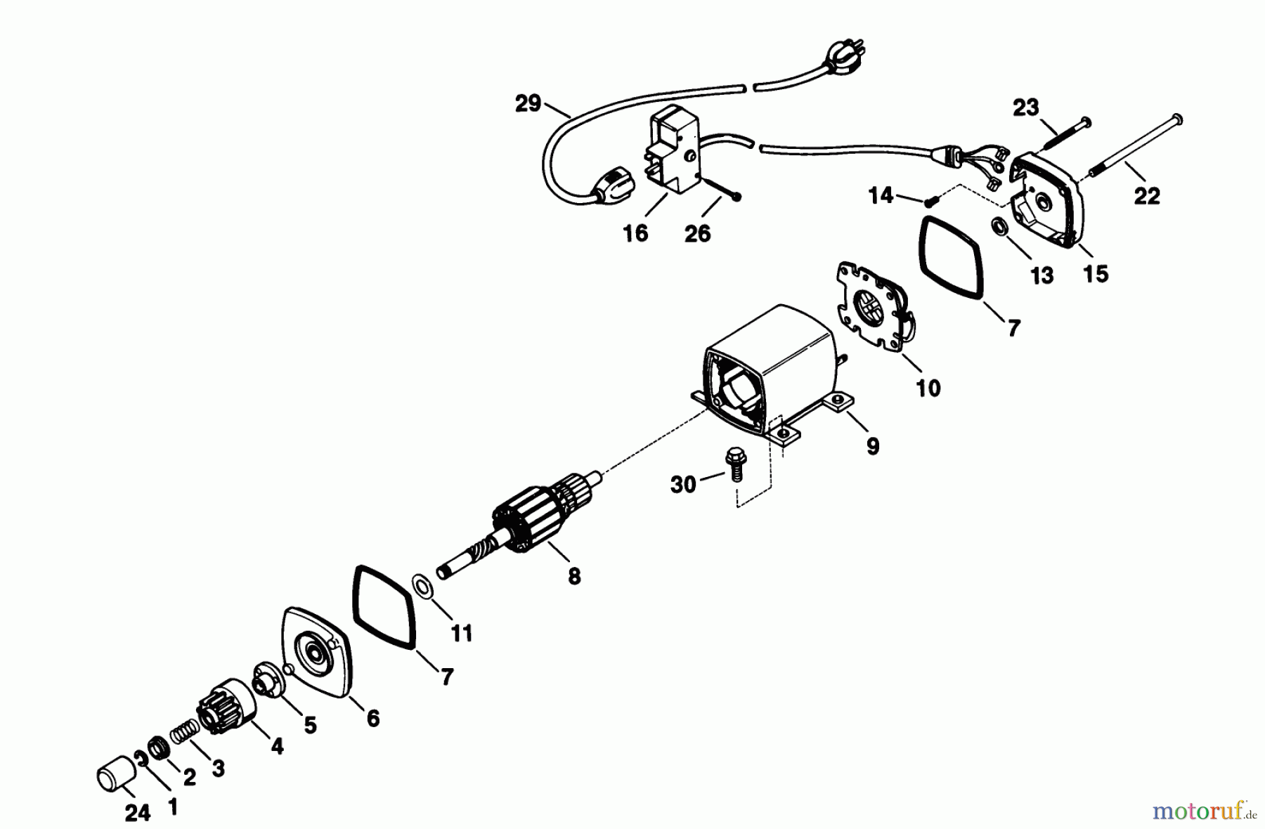 Toro Neu Snow Blowers/Snow Throwers Seite 1 38072 (724) - Toro 724 Snowthrower, 1993 (3900001-3999999) ELECTRIC STARTER MOTOR KIT NO. 38-7590