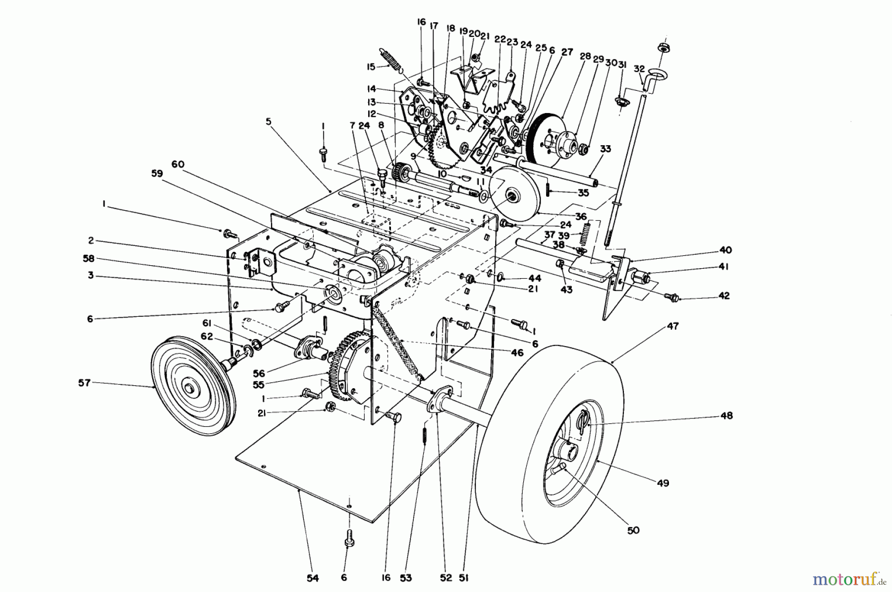 Toro Neu Snow Blowers/Snow Throwers Seite 1 38072 (724) - Toro 724 Snowthrower, 1993 (3900001-3999999) TRACTION ASSEMBLY