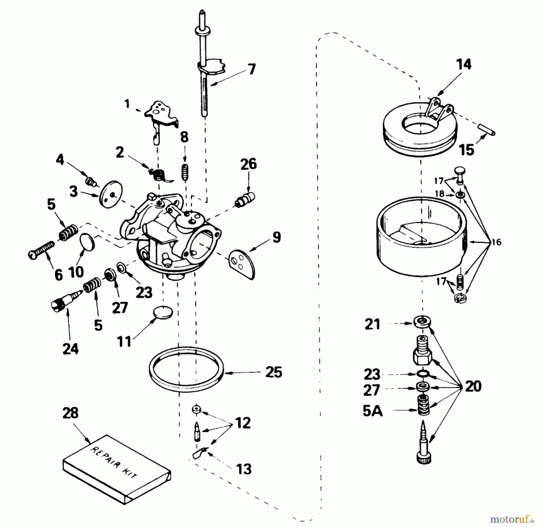  Toro Neu Snow Blowers/Snow Throwers Seite 1 38073 (724) - Toro 724 Snowthrower, 1994 (4900001-4999999) CARBURETOR NO. 632371A