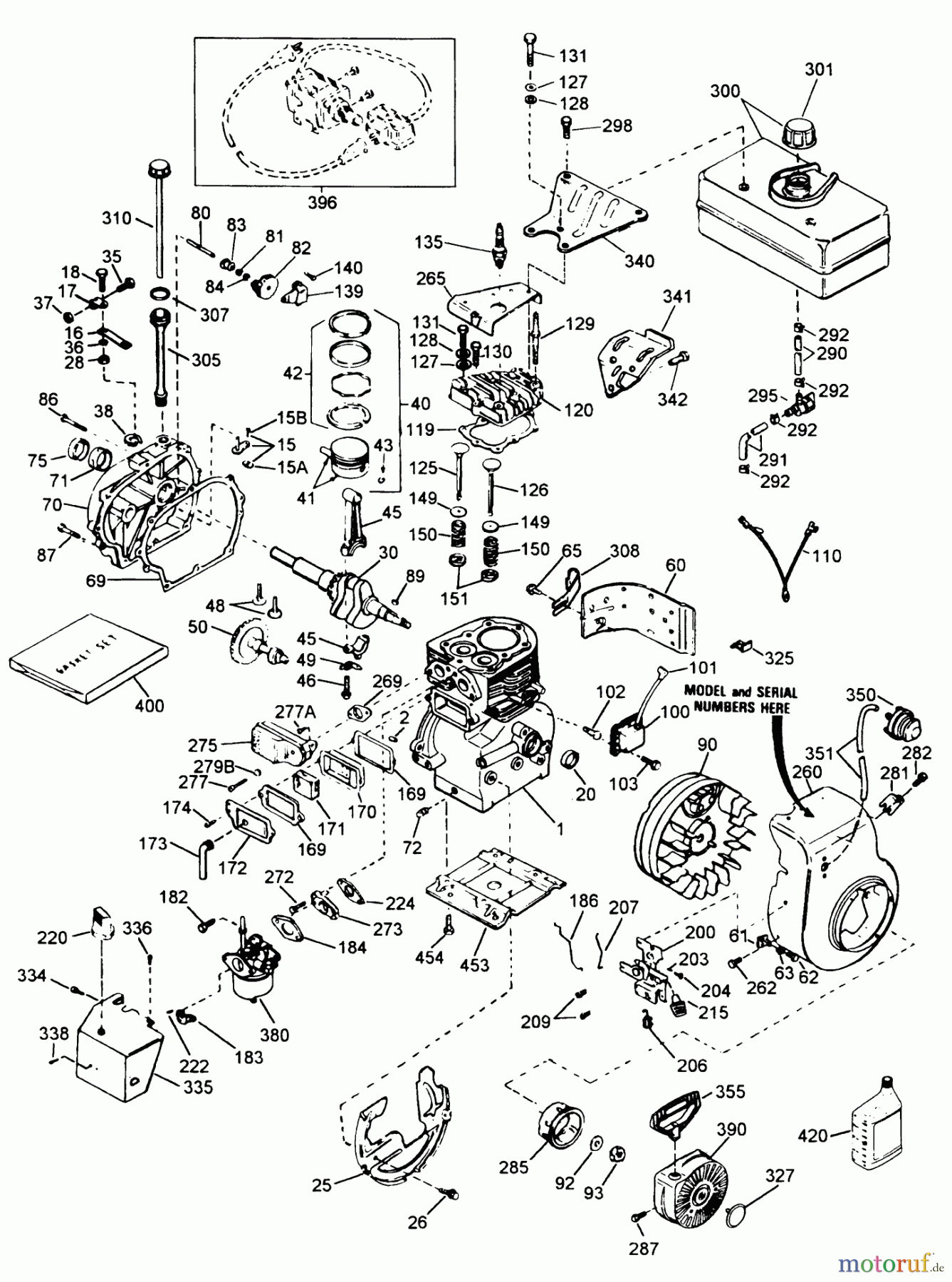 Toro Neu Snow Blowers/Snow Throwers Seite 1 38073 (724) - Toro 724 Snowthrower, 1994 (4900001-4999999) ENGINE TECUMSEH MODEL HSK70-130282S