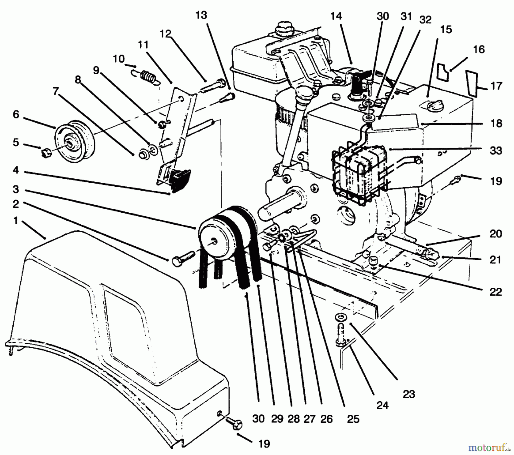 Toro Neu Snow Blowers/Snow Throwers Seite 1 38072 (724) - Toro 724 Snowthrower, 1996 (6900001-6999999) ENGINE ASSEMBLY