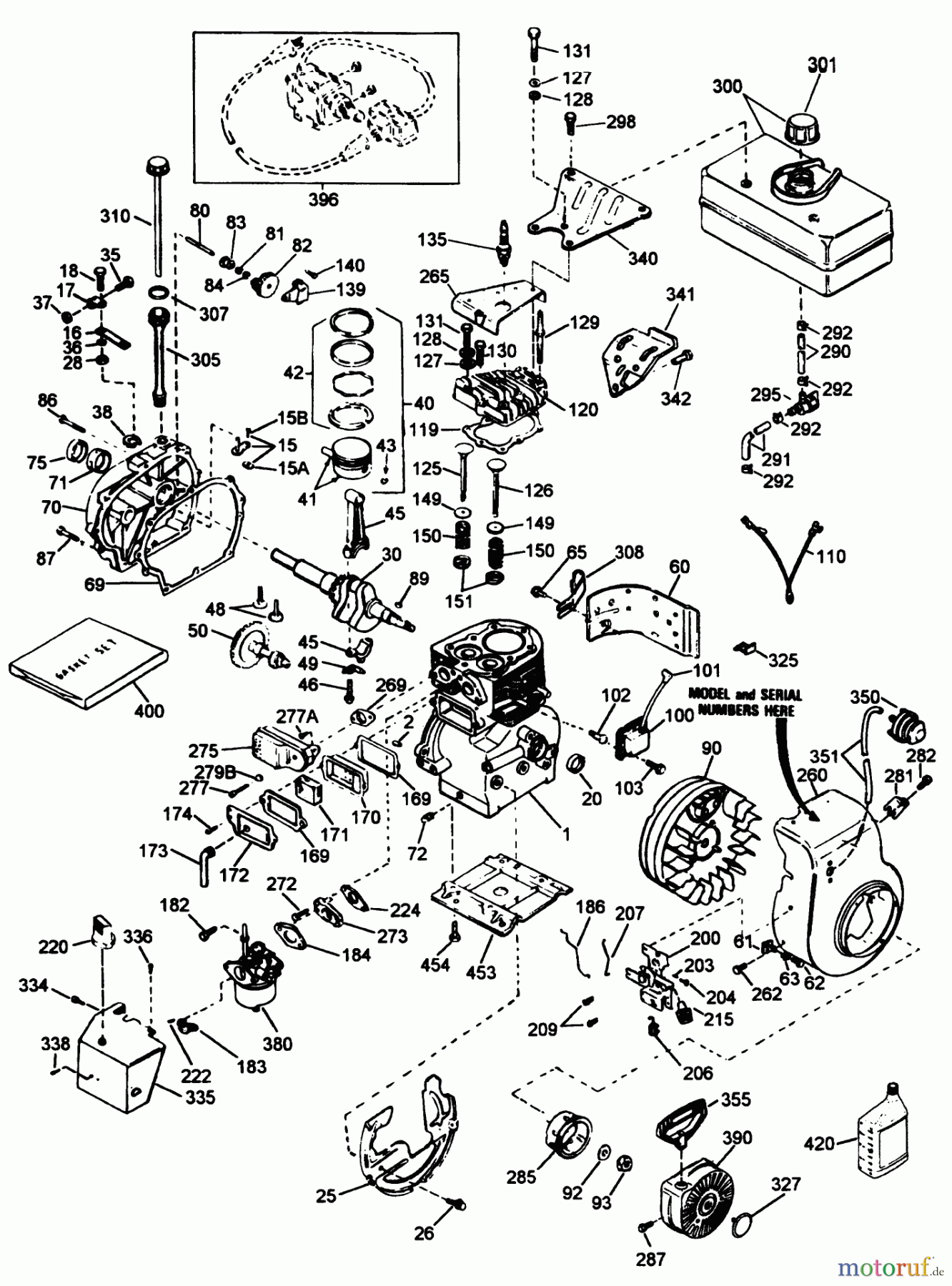 Toro Neu Snow Blowers/Snow Throwers Seite 1 38072 (724) - Toro 724 Snowthrower, 1996 (6900001-6999999) ENGINE TECUMSEH MODEL HSK70-130282S