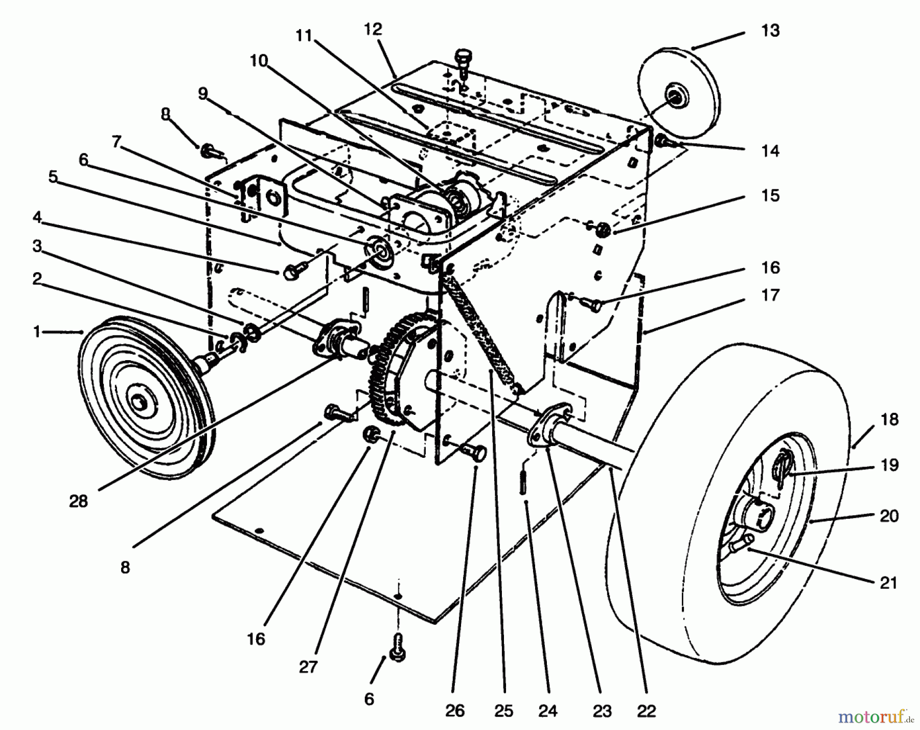 Toro Neu Snow Blowers/Snow Throwers Seite 1 38072 (724) - Toro 724 Snowthrower, 1996 (6900001-6999999) TRACTION ASSEMBLY #1