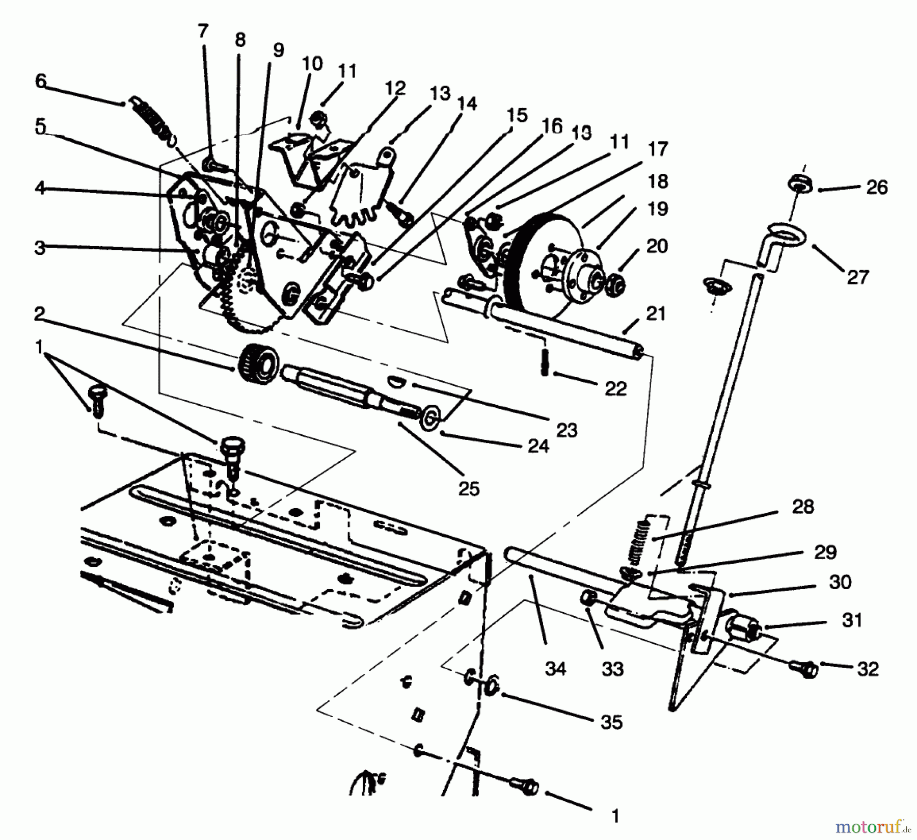 Toro Neu Snow Blowers/Snow Throwers Seite 1 38072 (724) - Toro 724 Snowthrower, 1996 (6900001-6999999) TRACTION ASSEMBLY #2