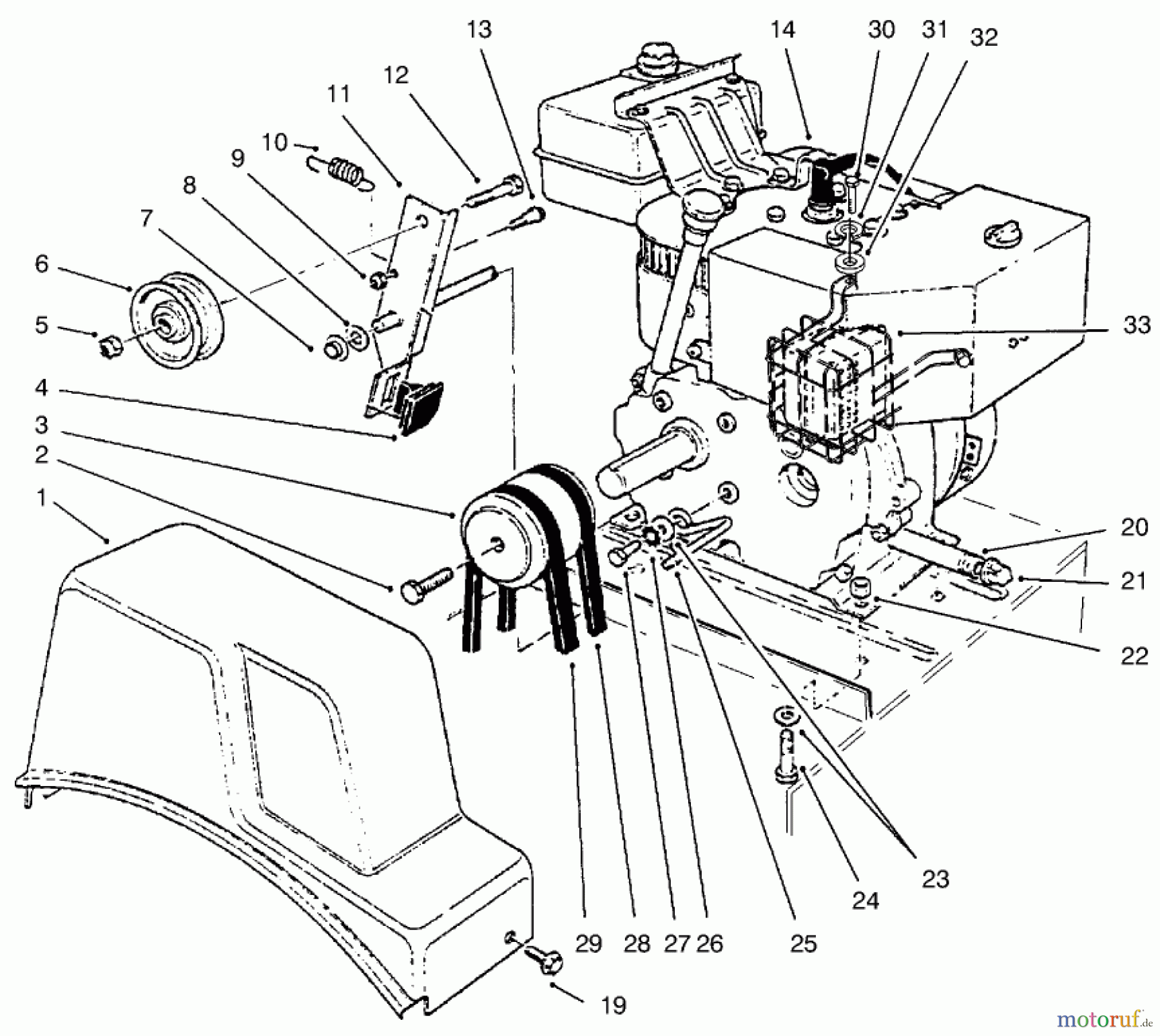 Toro Neu Snow Blowers/Snow Throwers Seite 1 38072 (724) - Toro 724 Snowthrower, 1999 (9900001-9999999) ENGINE ASSEMBLY
