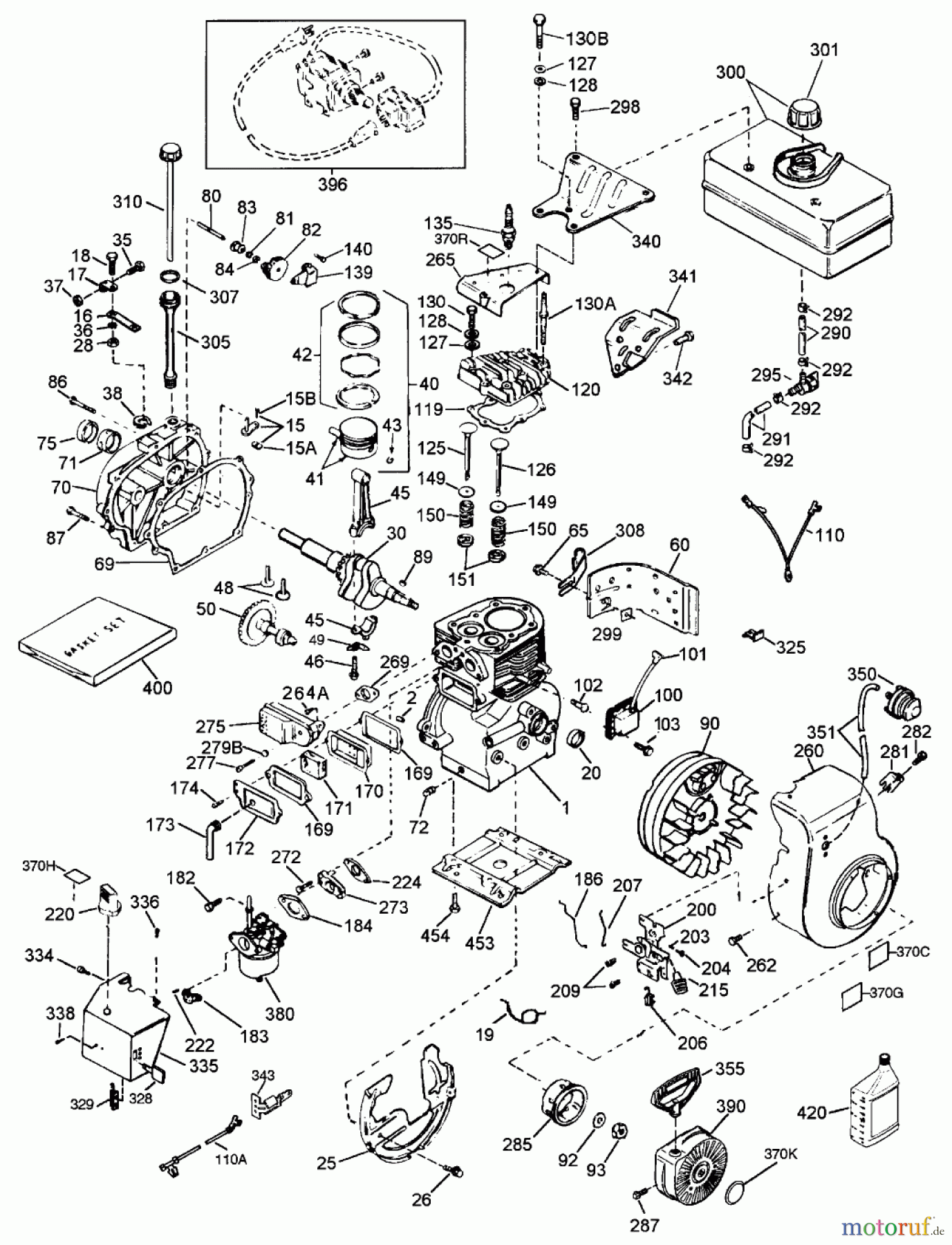 Toro Neu Snow Blowers/Snow Throwers Seite 1 38072 (724) - Toro 724 Snowthrower, 1999 (9900001-9999999) ENGINE TECUMSEH MODEL HSK70-130302U