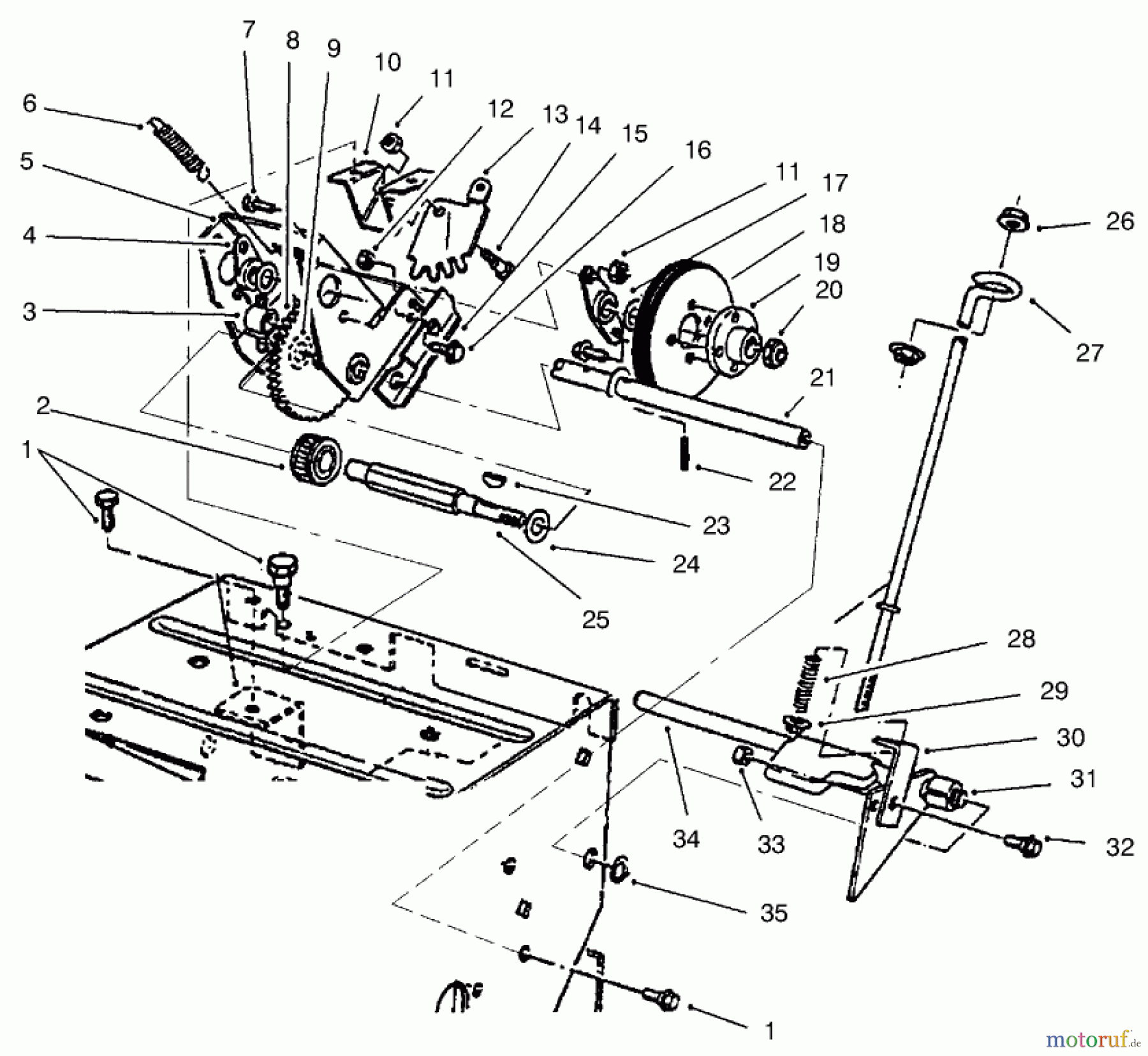 Toro Neu Snow Blowers/Snow Throwers Seite 1 38072 (724) - Toro 724 Snowthrower, 1999 (9900001-9999999) TRACTION ASSEMBLY #2