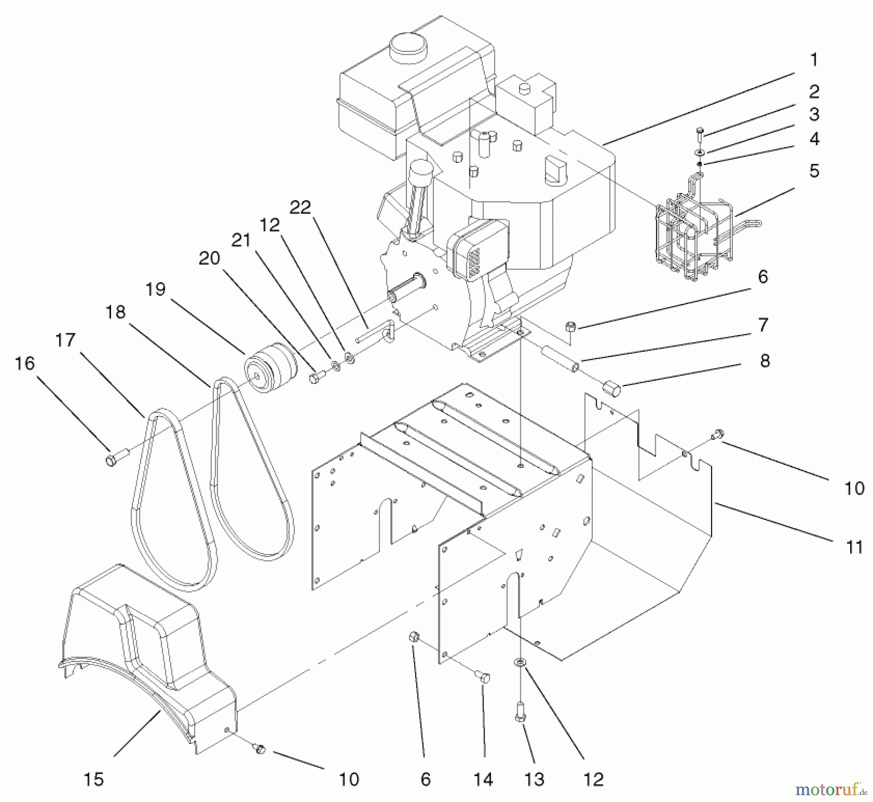  Toro Neu Snow Blowers/Snow Throwers Seite 1 38072 (724) - Toro 724 Snowthrower, 2000 (200000001-200999999) ENGINE ASSEMBLY