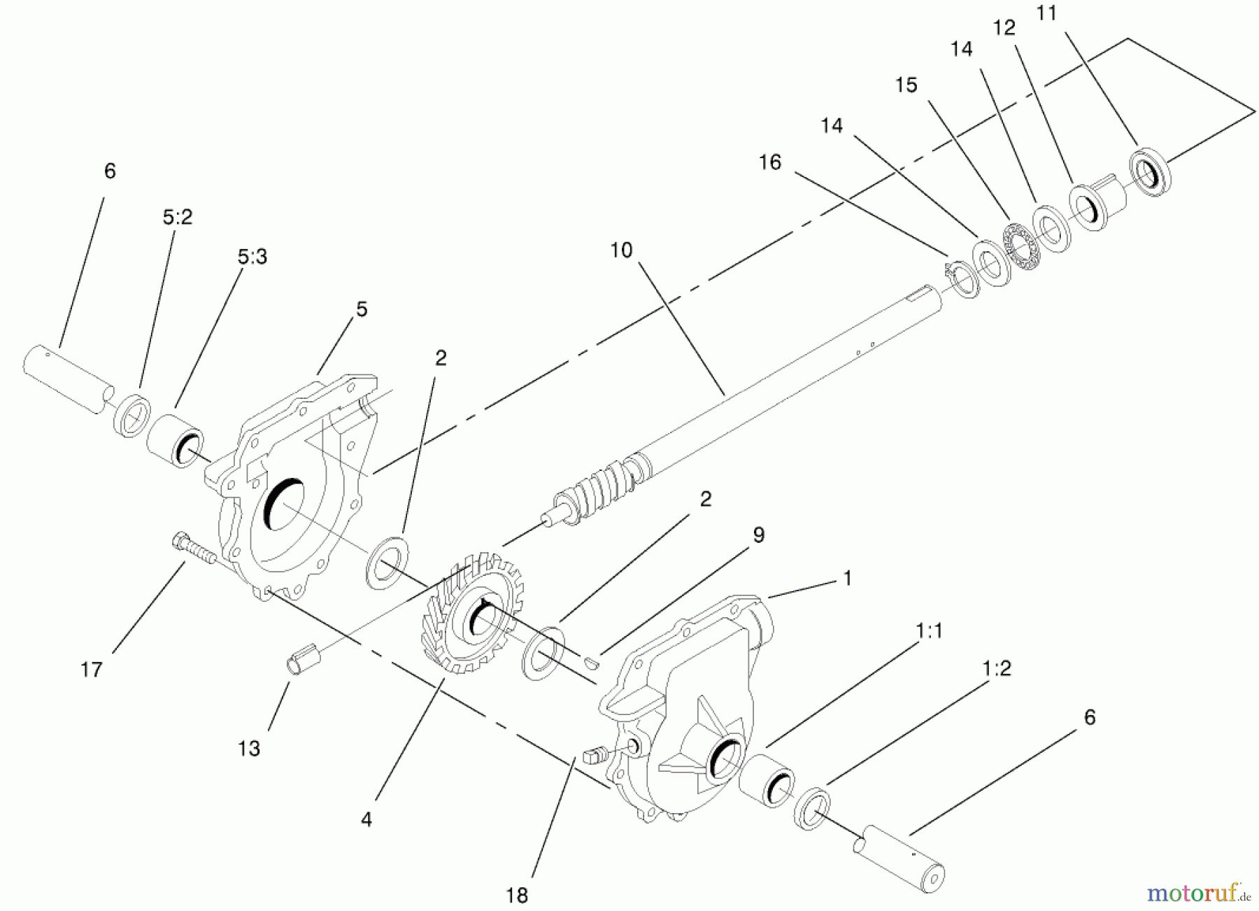 Toro Neu Snow Blowers/Snow Throwers Seite 1 38547 (924) - Toro 924 Power Shift Snowthrower, 2003 (230000001-230999999) AUGER GEARCASE ASSEMBLY NO. 74-1560