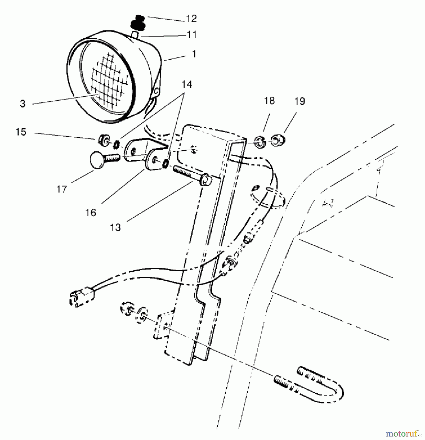  Toro Neu Snow Blowers/Snow Throwers Seite 1 38079 (924) - Toro 924 Power Shift Snowthrower, 2003 (230000001-230999999) HEADLAMP ASSEMBLY NO. 54-9871 (ONLY ON: 38079)