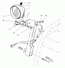 Toro 38079 (924) - 924 Power Shift Snowthrower, 2003 (230000001-230999999) Ersatzteile HEADLAMP ASSEMBLY NO. 54-9871 (ONLY ON: 38079)