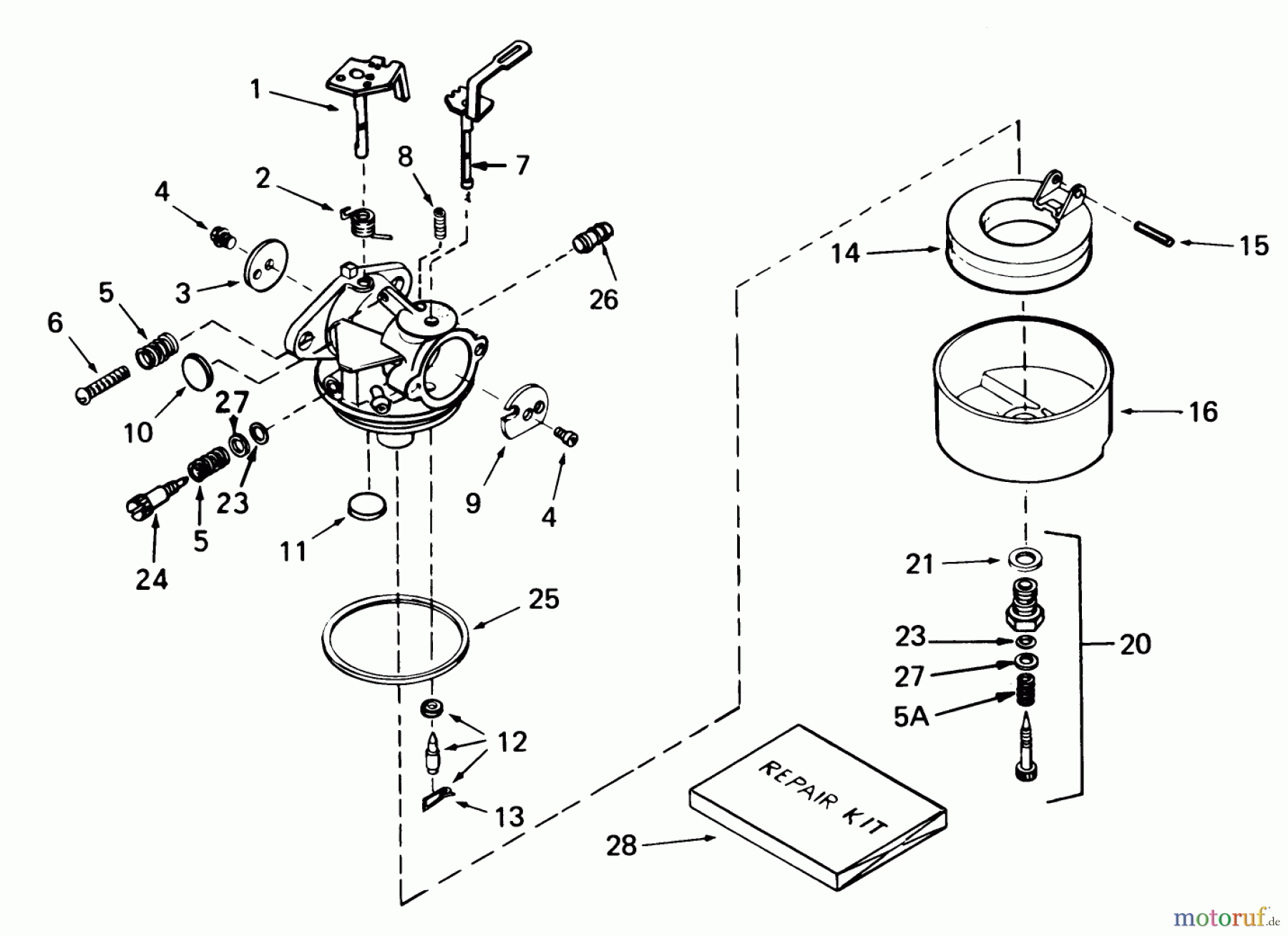 Toro Neu Snow Blowers/Snow Throwers Seite 1 38080 (824) - Toro 824 Snowthrower, 1979 (9000001-9999999) CARBURETOR NO. 632037