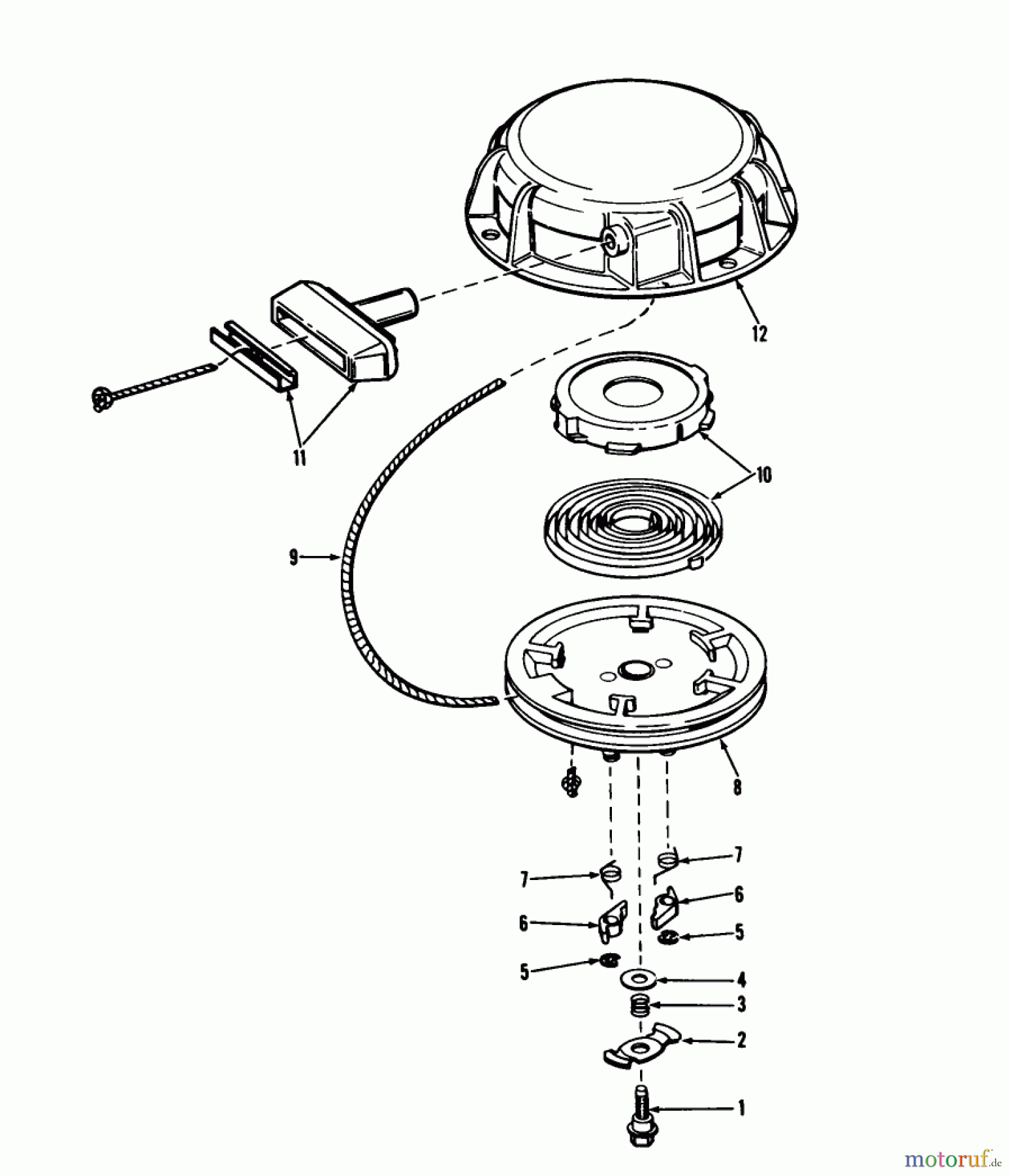 Toro Neu Snow Blowers/Snow Throwers Seite 1 38080 (824) - Toro 824 Snowthrower, 1979 (9000001-9999999) REWIND STARTER NO. 590479