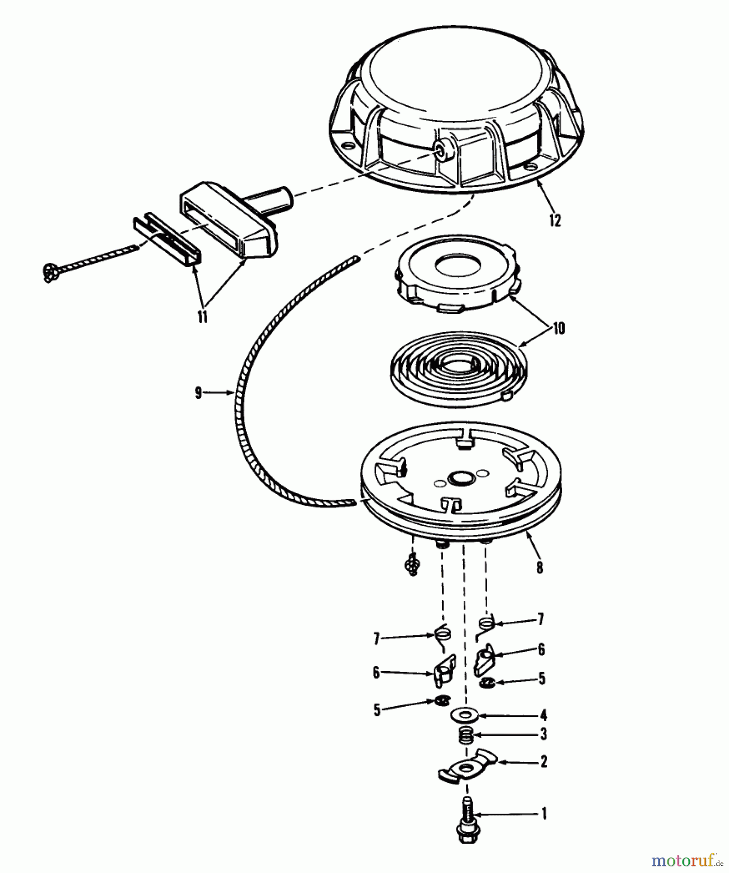 Toro Neu Snow Blowers/Snow Throwers Seite 1 38080 (824) - Toro 824 Snowthrower, 1980 (0000001-0999999) REWIND STARTER NO. 590479