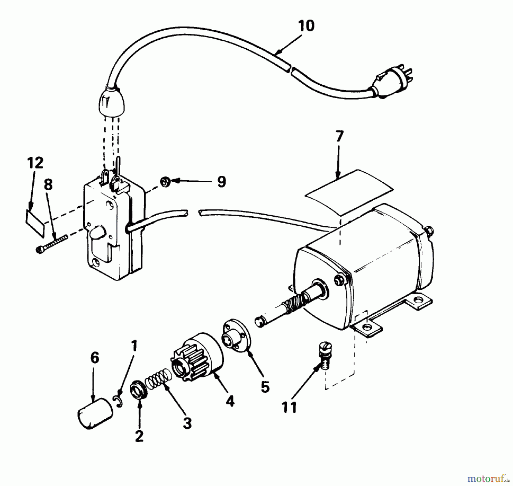 Toro Neu Snow Blowers/Snow Throwers Seite 1 38080 (824) - Toro 824 Snowthrower, 1980 (0000001-0999999) STARTER MOTOR KIT NO. 37-4810