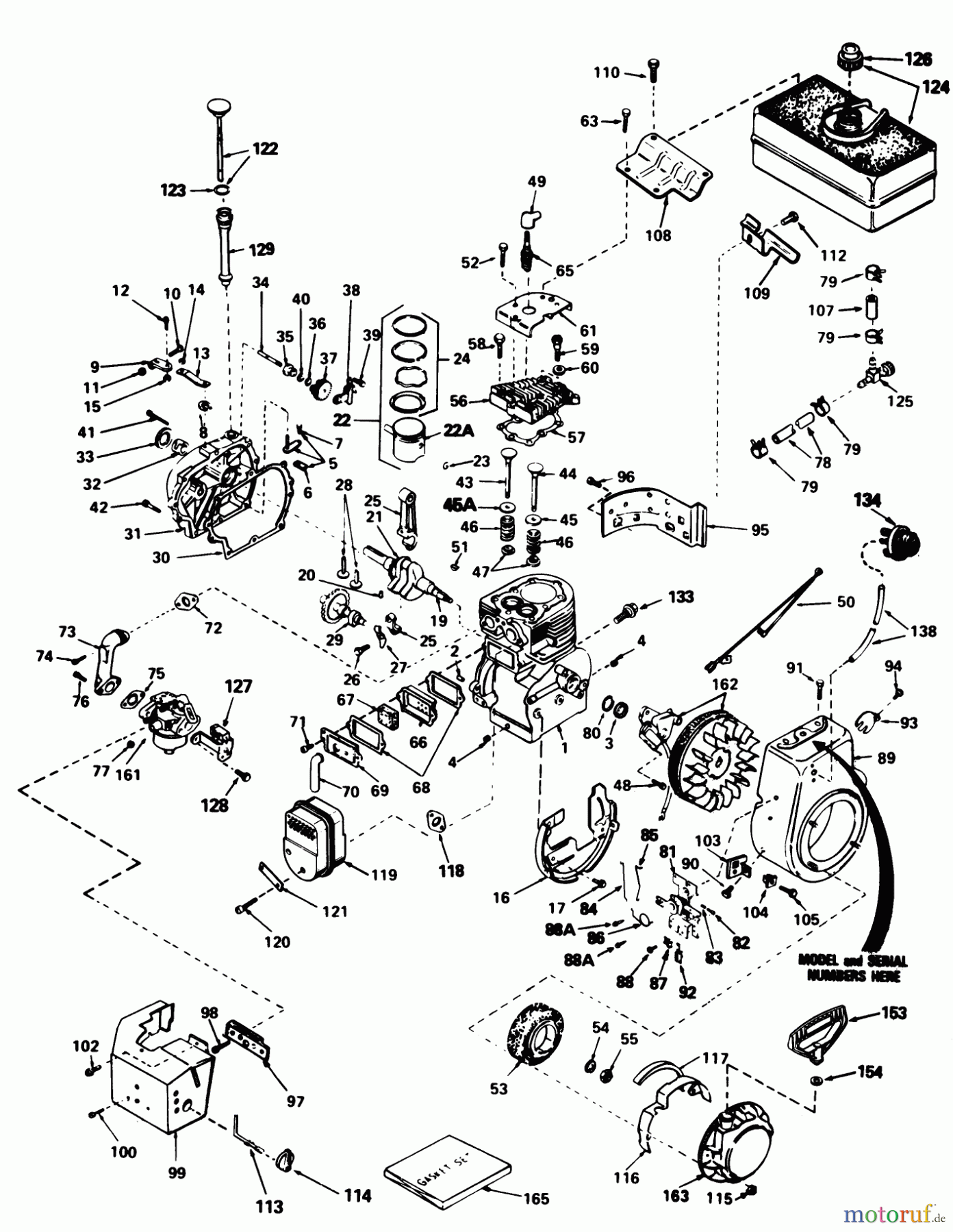  Toro Neu Snow Blowers/Snow Throwers Seite 1 38080 (824) - Toro 824 Snowthrower, 1985 (5000001-5999999) ENGINE TECUMSEH MODEL NO. HM 80-155284J