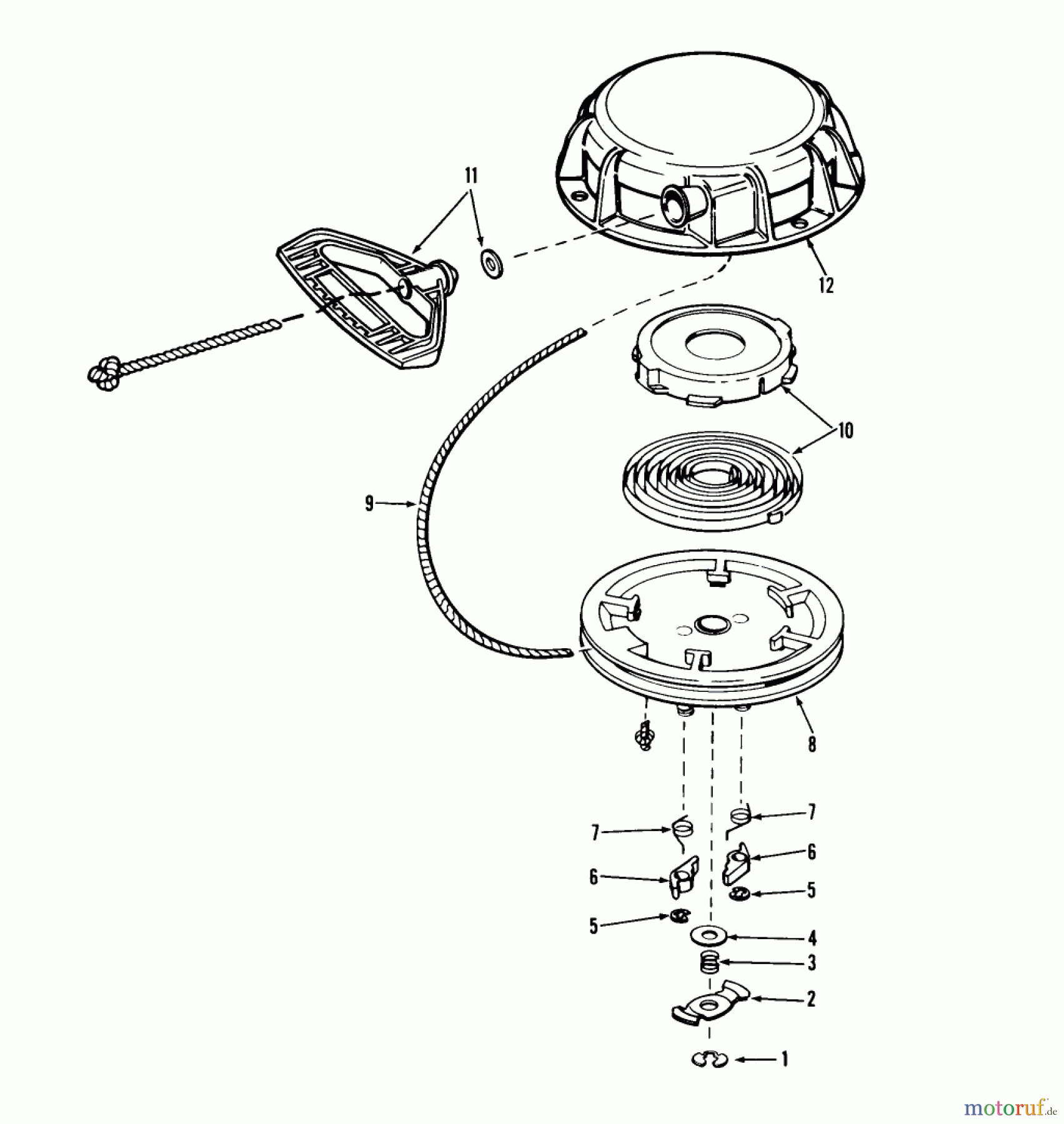Toro Neu Snow Blowers/Snow Throwers Seite 1 38080 (824) - Toro 824 Snowthrower, 1986 (6000001-6999999) REWIND STARTER NO. 590606