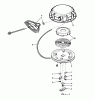 Toro 38080 (824) - 824 Snowthrower, 1986 (6000001-6999999) Ersatzteile REWIND STARTER NO. 590606