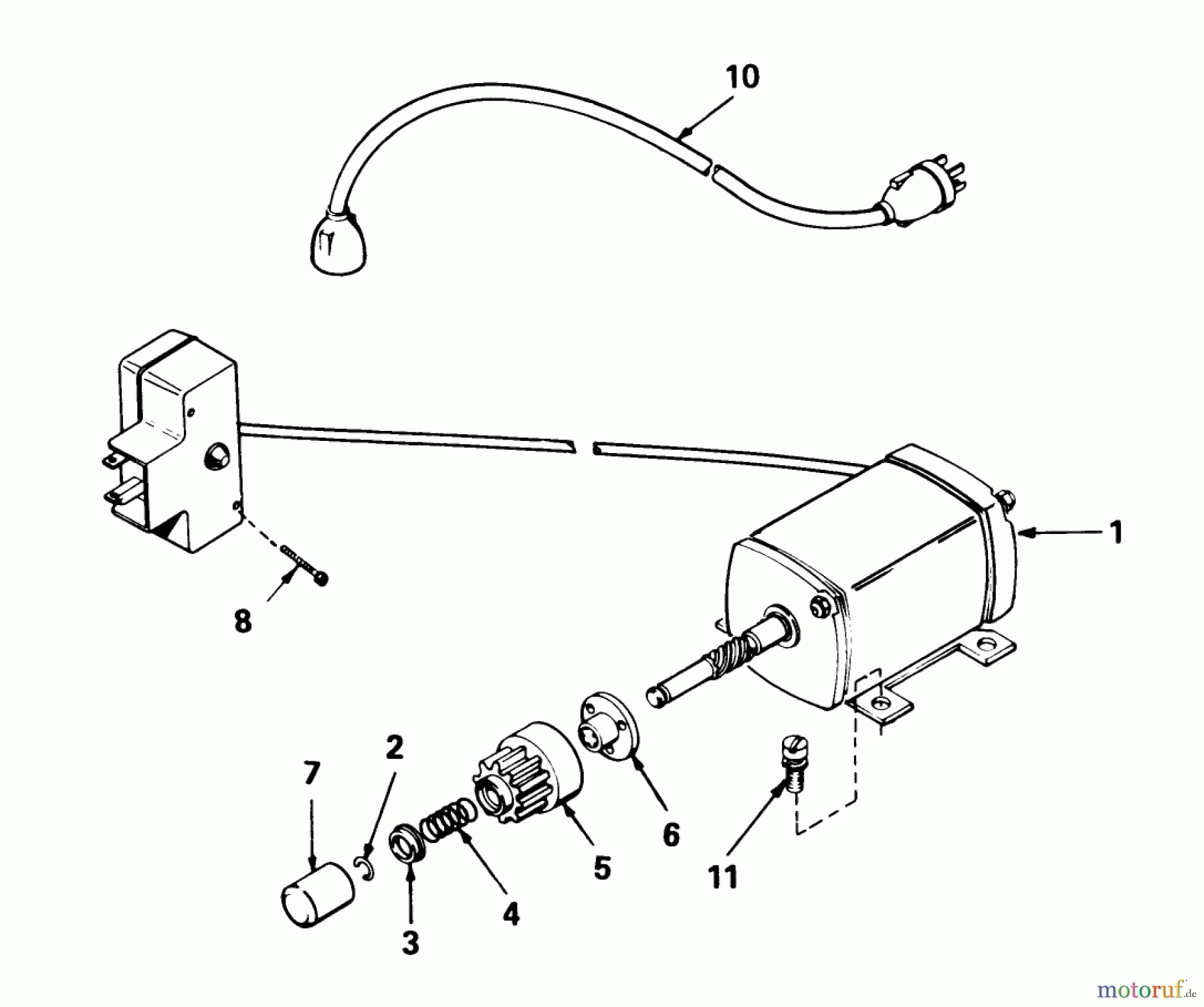 Toro Neu Snow Blowers/Snow Throwers Seite 1 38080 (824) - Toro 824 Snowthrower, 1986 (6000001-6999999) STARTER MOTOR 110V KIT NO. 37-4810 (OPTIONAL)