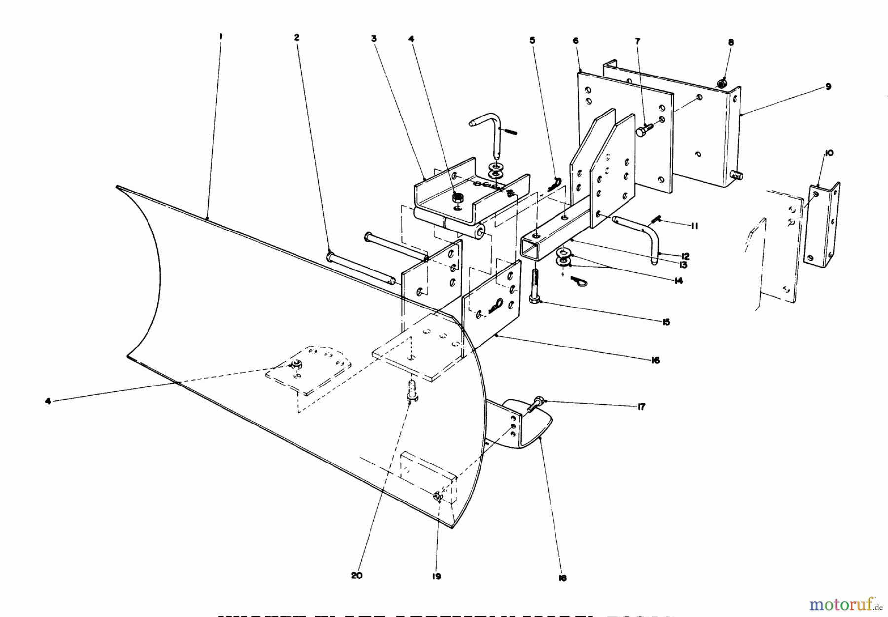  Toro Neu Snow Blowers/Snow Throwers Seite 1 38080 (824) - Toro 824 Snowthrower, 1987 (7000001-7999999) GRADER BLADE ASSEMBLY MODEL 59099