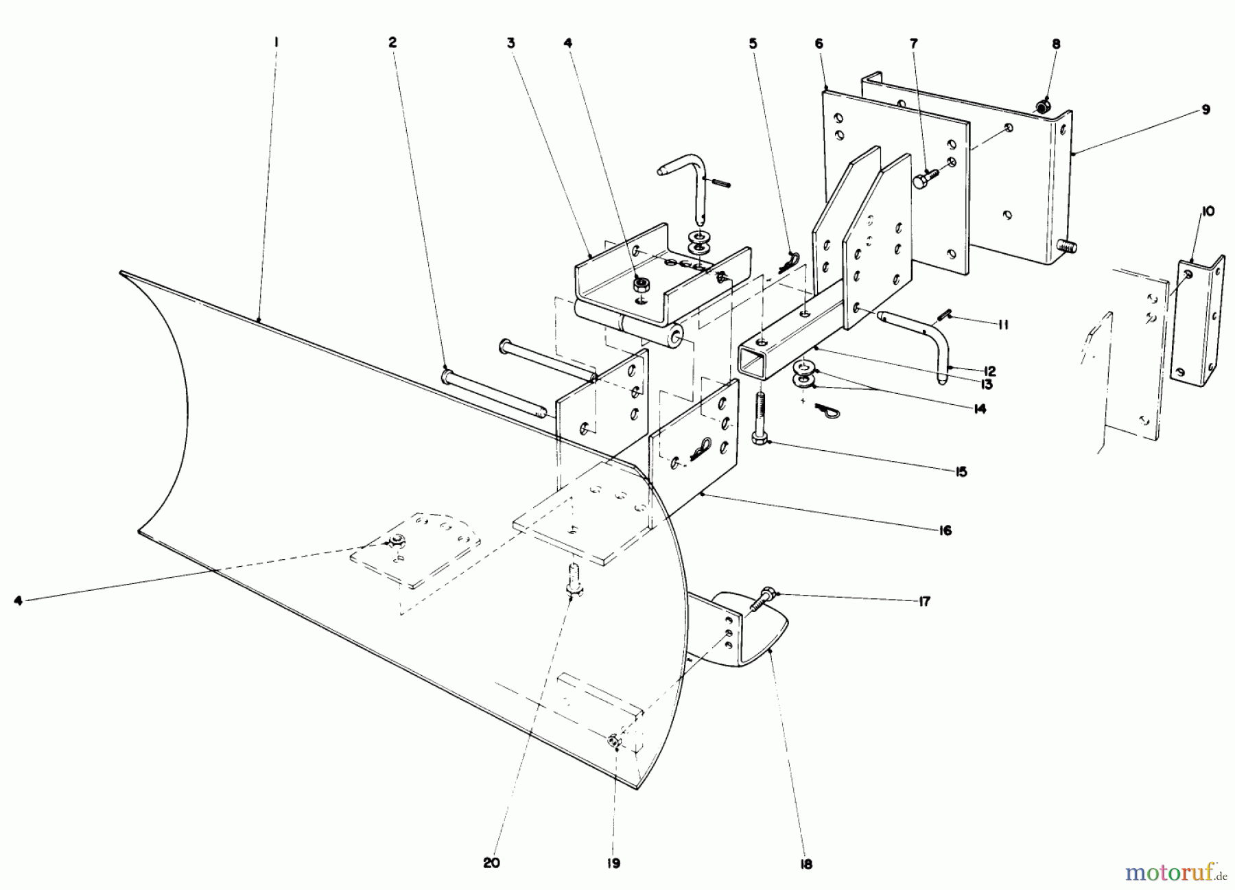 Toro Neu Snow Blowers/Snow Throwers Seite 1 38080 (824) - Toro 824 Snowthrower, 1988 (8000001-8999999) GRADER BLADE ASSEMBLY MODEL 59099