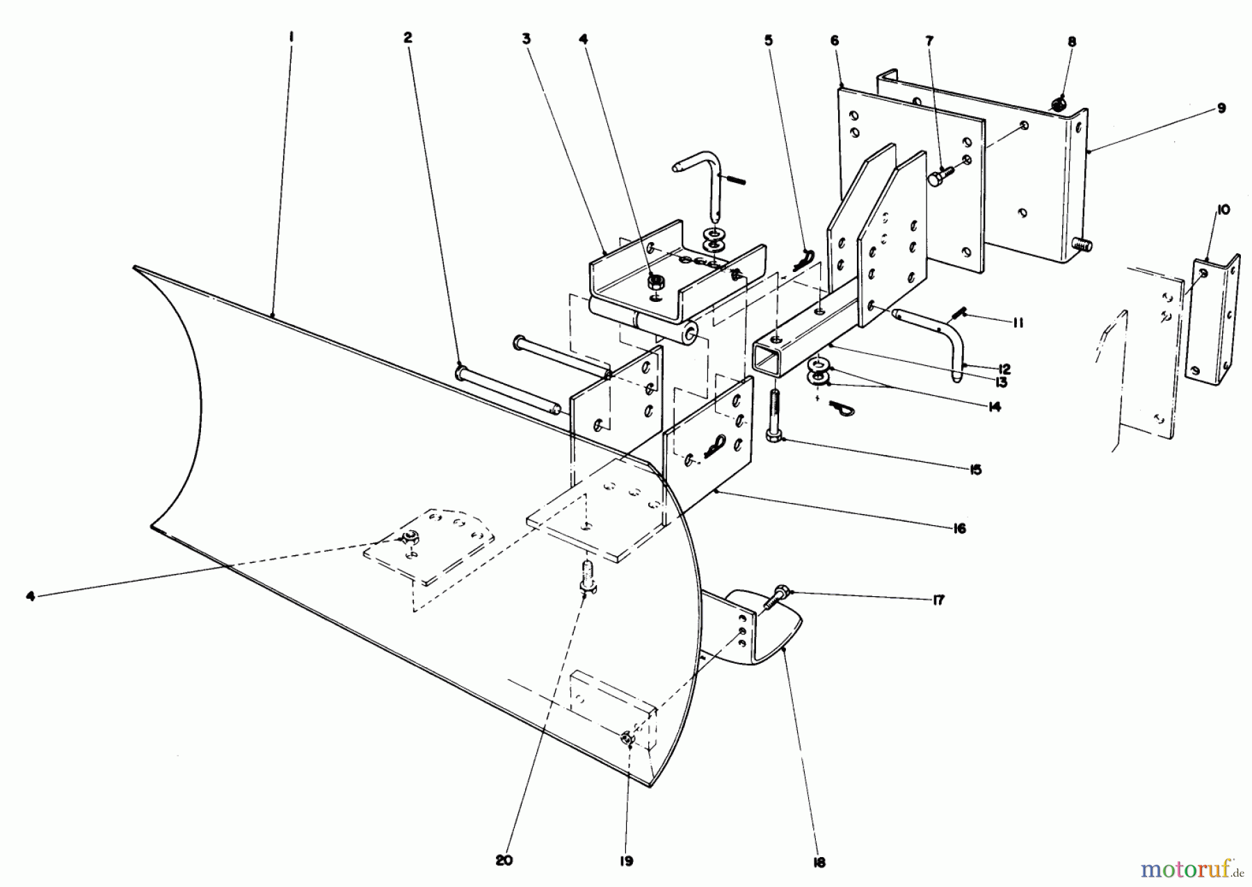 Toro Neu Snow Blowers/Snow Throwers Seite 1 38080 (824) - Toro 824 Snowthrower, 1989 (9000001-9999999) GRADER BLADE ASSEMBLY MODEL 59099 (OPTIONAL)