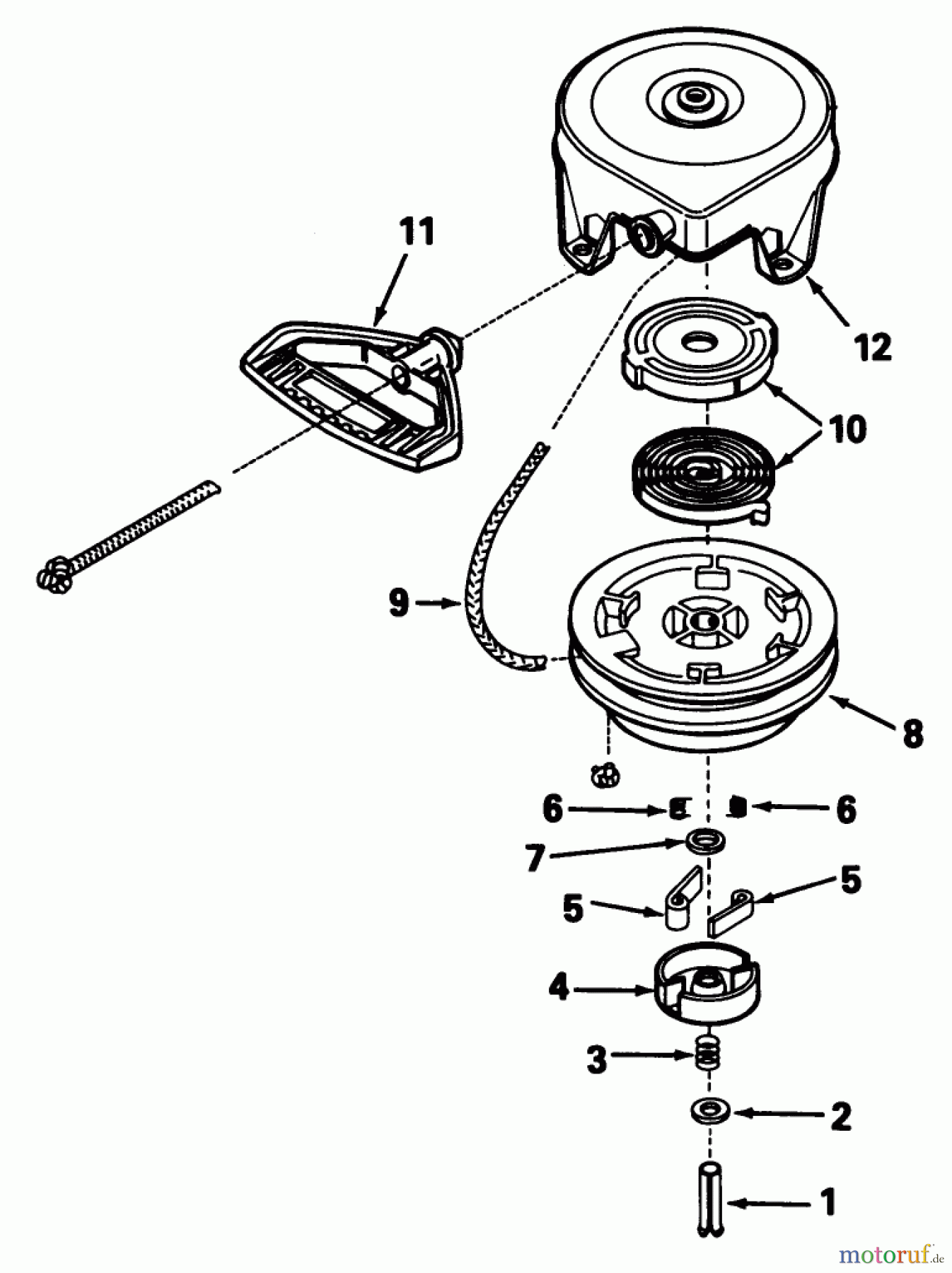 Toro Neu Snow Blowers/Snow Throwers Seite 1 38080 (824) - Toro 824 Snowthrower, 1989 (9000001-9999999) REWIND STARTER NO. 590630