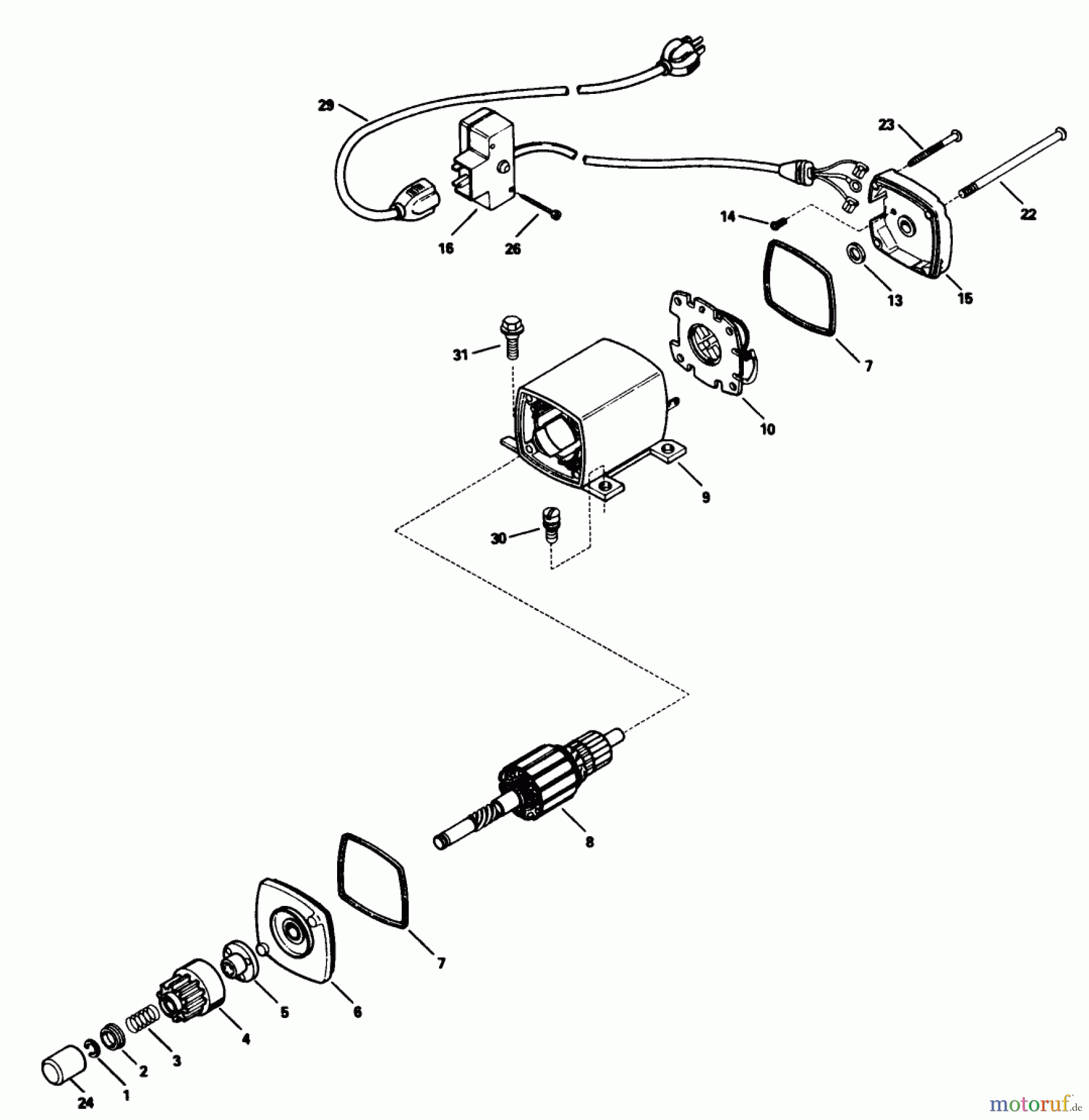 Toro Neu Snow Blowers/Snow Throwers Seite 1 38080 (824) - Toro 824 Snowthrower, 1991 (1000001-1999999) ELECTRIC START MOTOR KIT NO. 37-4810