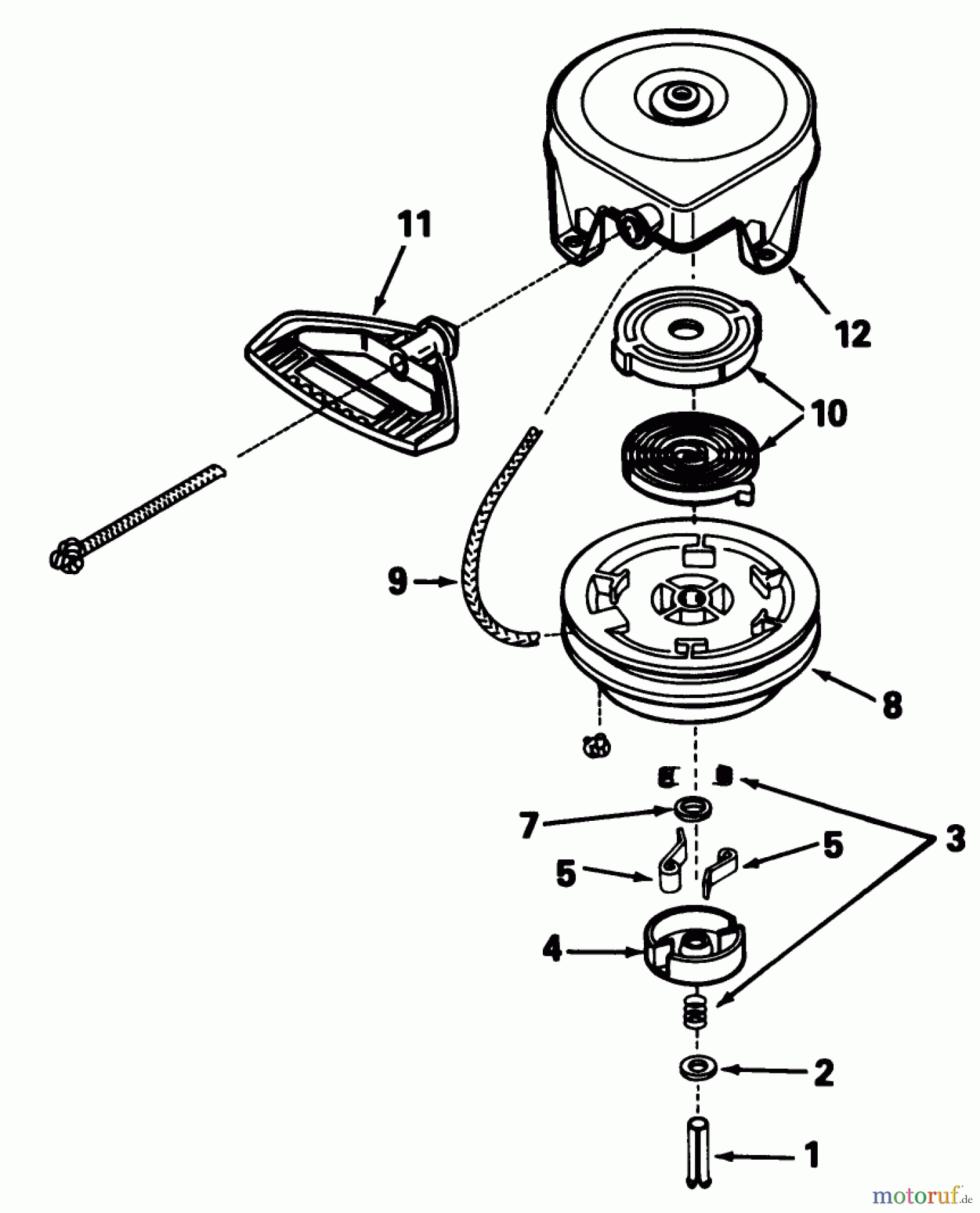 Toro Neu Snow Blowers/Snow Throwers Seite 1 38080 (824) - Toro 824 Snowthrower, 1990 (0000001-0999999) REWIND STARTER NO. 590630