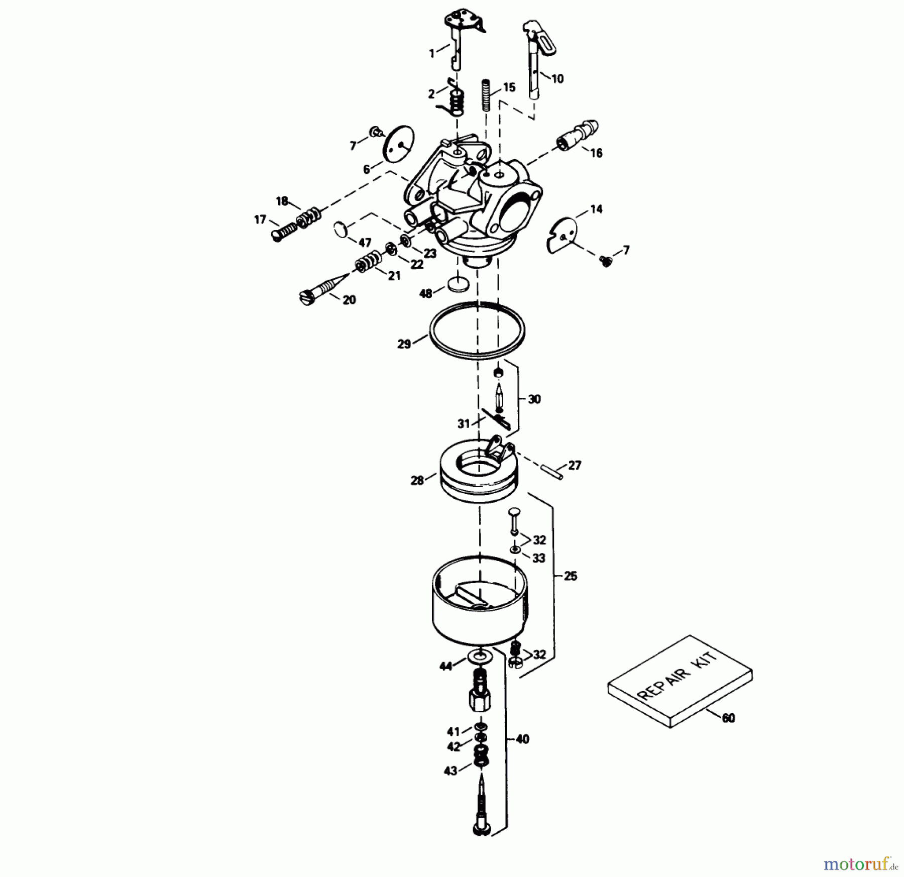 Toro Neu Snow Blowers/Snow Throwers Seite 1 38080 (824) - Toro 824 Snowthrower, 1993 (3900001-3999999) CARBURETOR NO. 632334A
