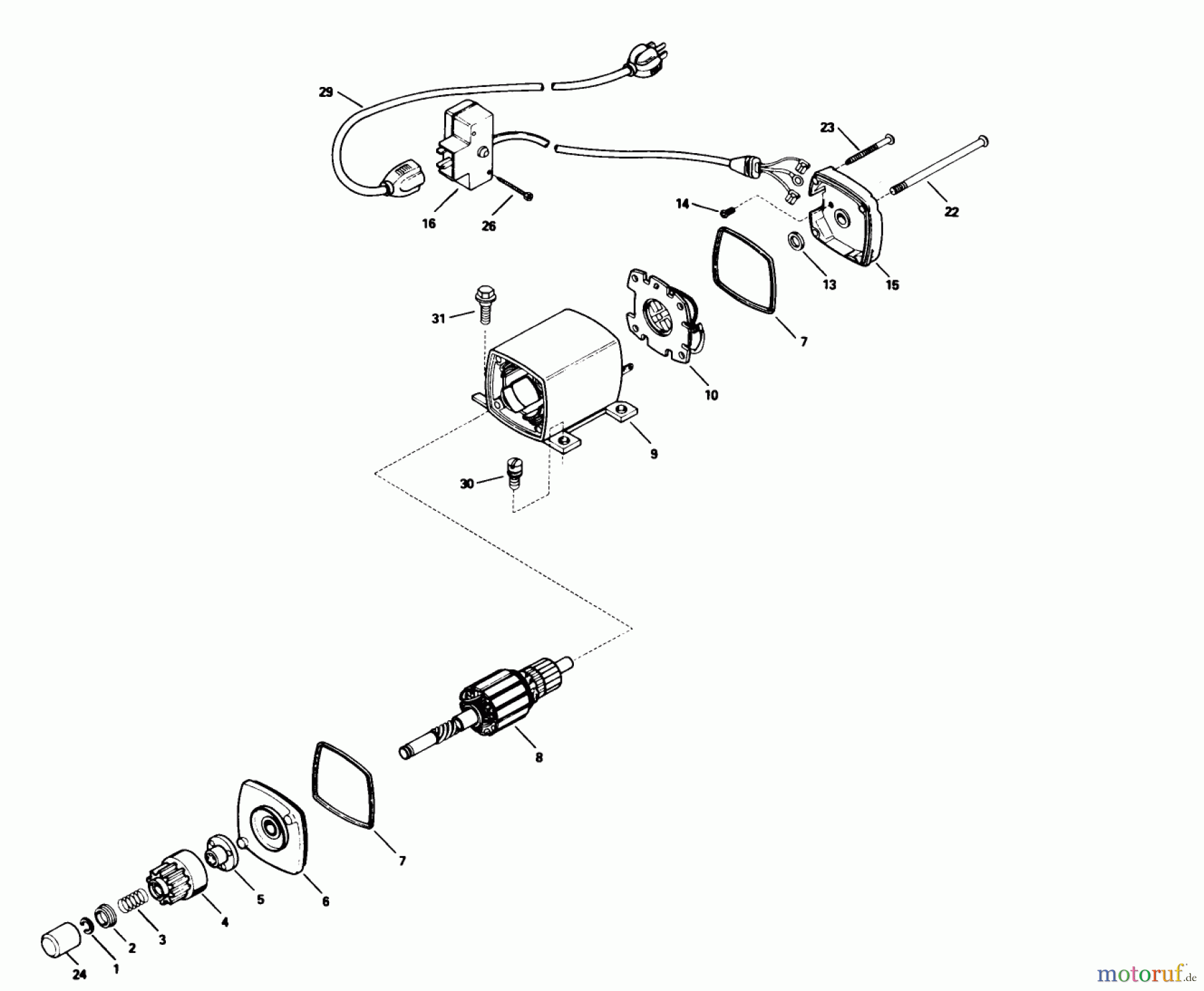 Toro Neu Snow Blowers/Snow Throwers Seite 1 38080 (824) - Toro 824 Snowthrower, 1993 (3900001-3999999) ELECTRIC START MOTOR KIT NO. 37-4810