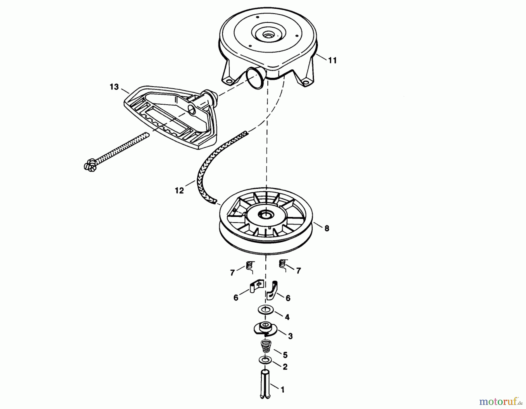 Toro Neu Snow Blowers/Snow Throwers Seite 1 38080 (824) - Toro 824 Snowthrower, 1993 (3900001-3999999) REWIND STARTER NO. 590672