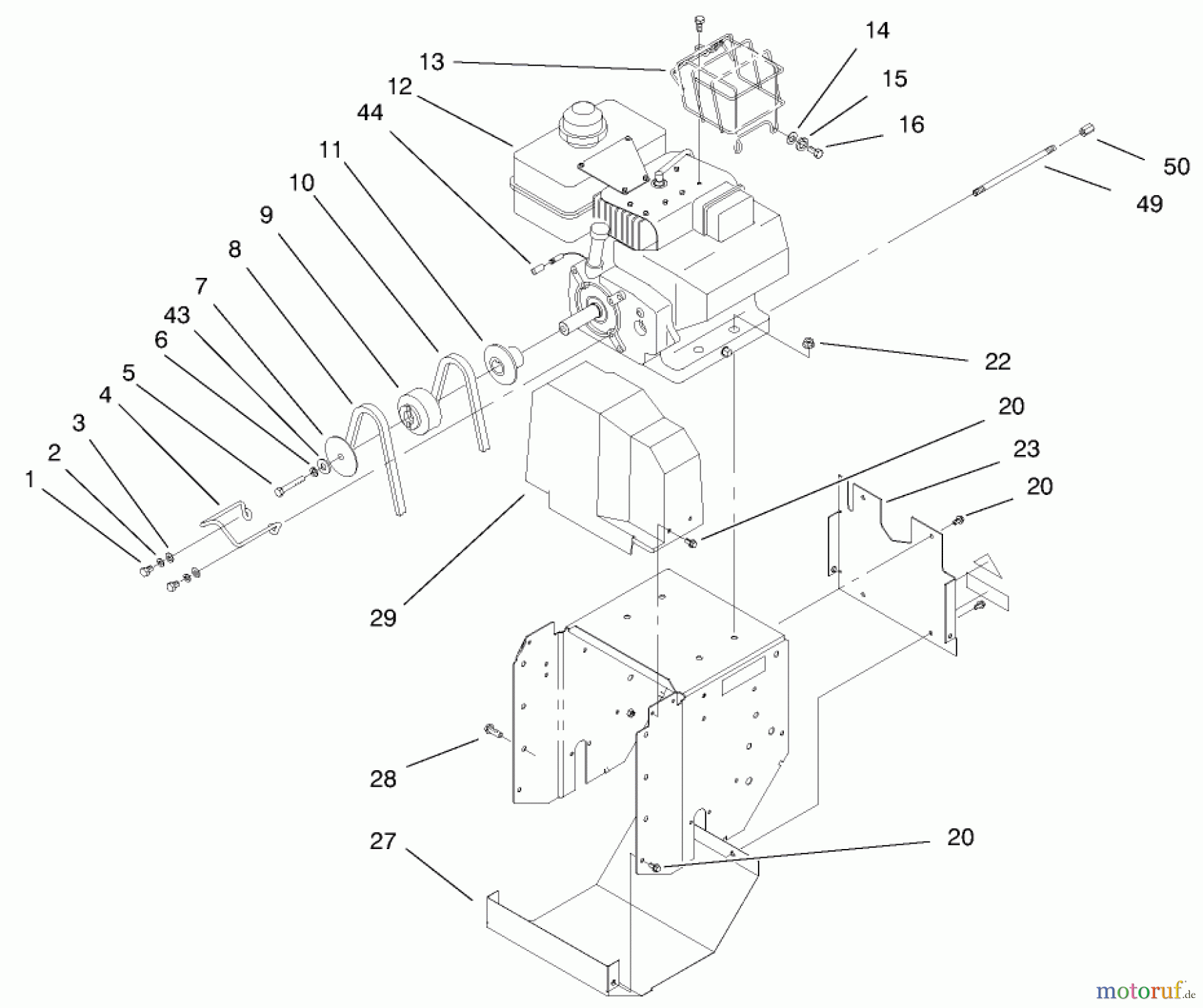 Toro Neu Snow Blowers/Snow Throwers Seite 1 38084 (824XL) - Toro 824XL Power Throw Snowthrower, 1999 (9900001-9999999) ENGINE AND FRAME ASSEMBLY