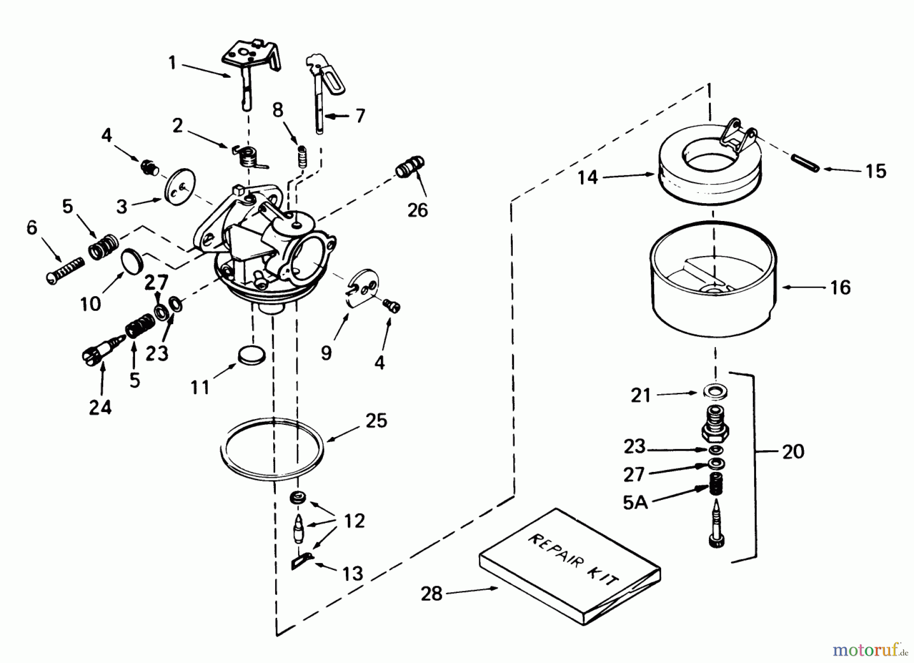 Toro Neu Snow Blowers/Snow Throwers Seite 1 38085 (824) - Toro 824 Snowthrower, 1981 (1000001-1999999) CARBURETOR NO. 632111