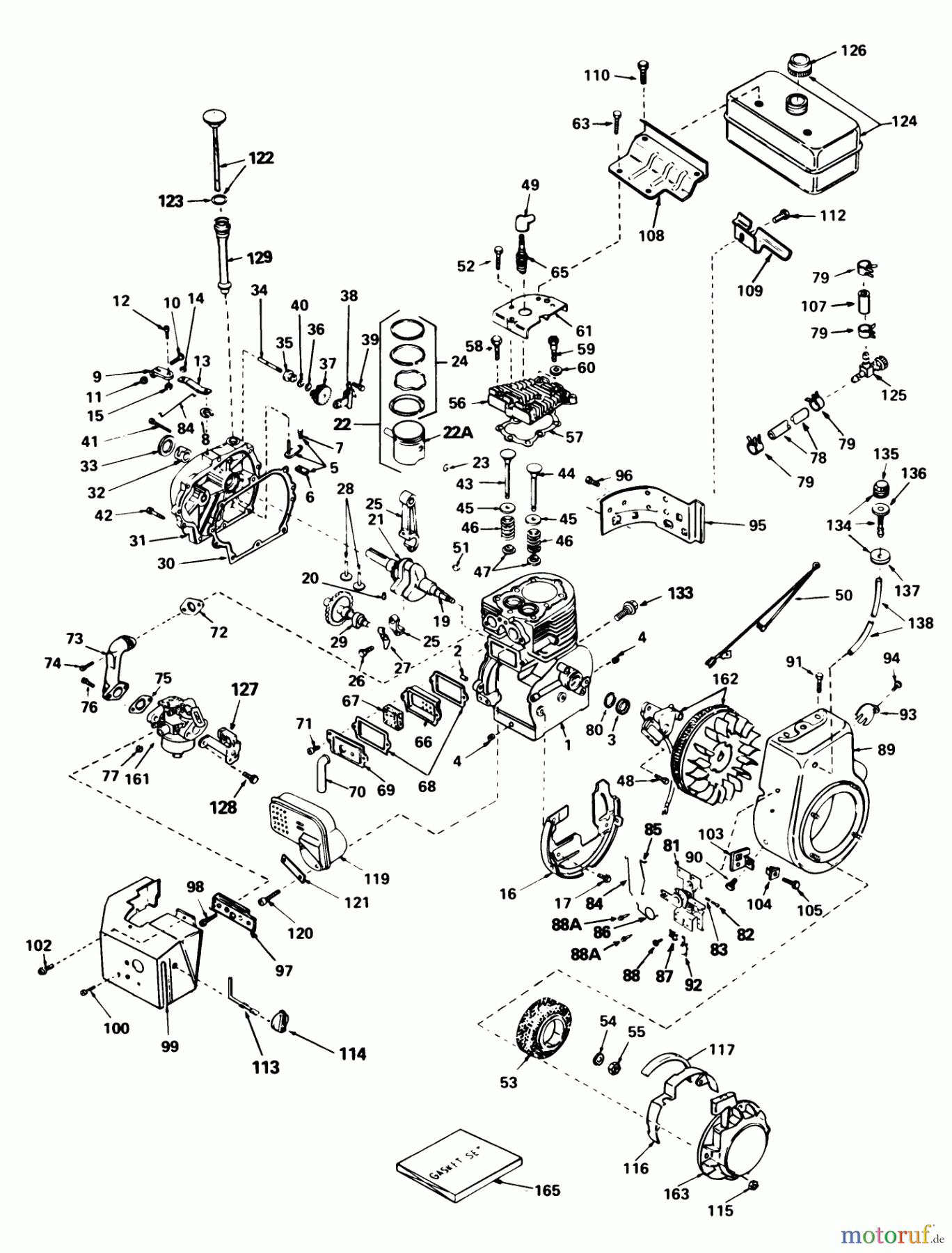 Toro Neu Snow Blowers/Snow Throwers Seite 1 38085 (824) - Toro 824 Snowthrower, 1981 (1000001-1999999) ENGINE TECUMSEH MODEL NO. HM 80-155169G