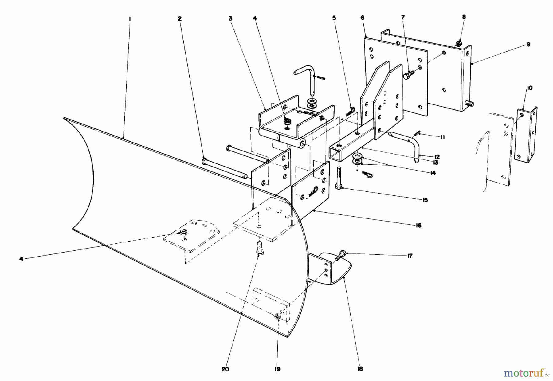 Toro Neu Snow Blowers/Snow Throwers Seite 1 38085 (824) - Toro 824 Snowthrower, 1981 (1000001-1999999) GRADER BLADE ASSEMBLY MODEL 59099