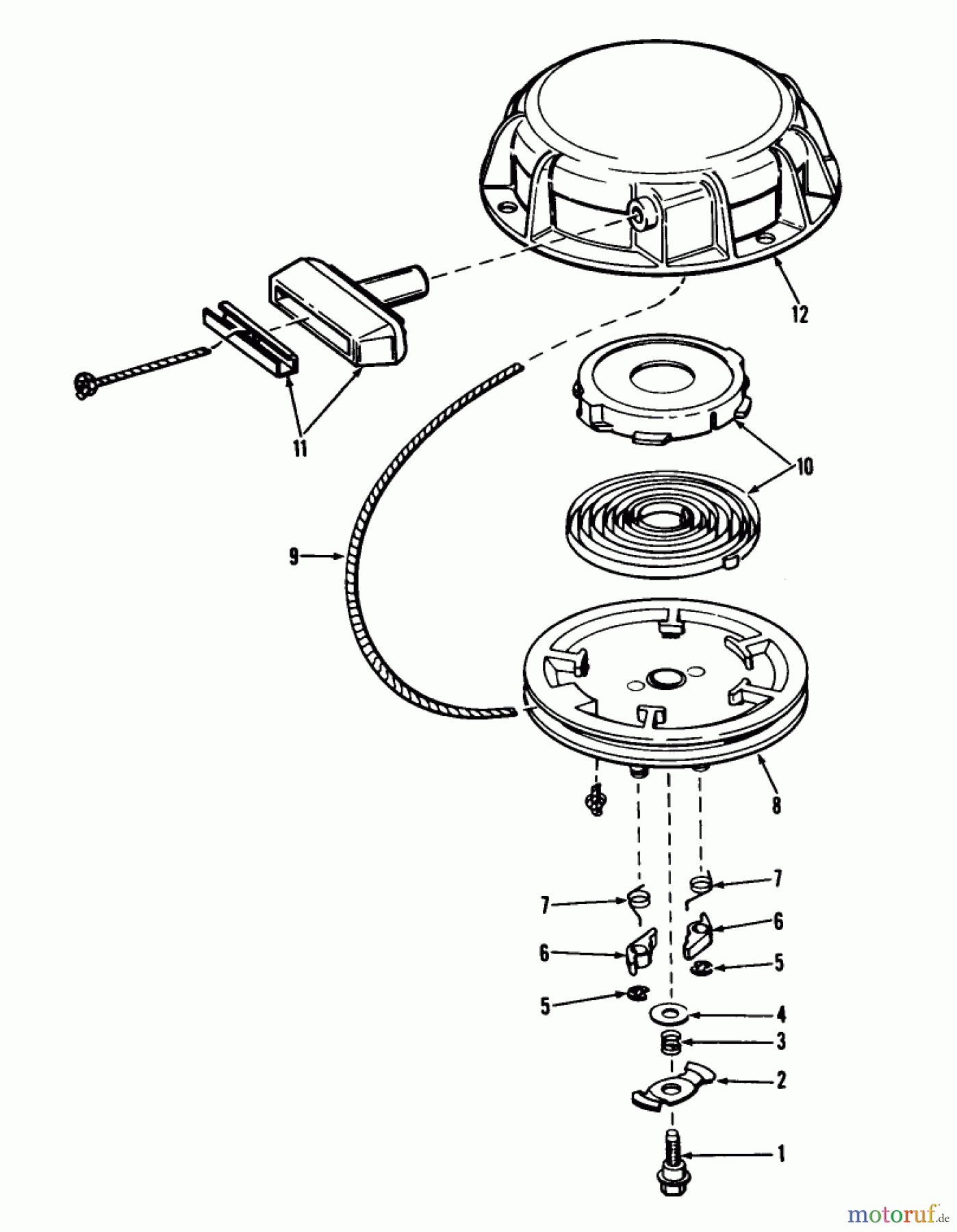 Toro Neu Snow Blowers/Snow Throwers Seite 1 38085 (824) - Toro 824 Snowthrower, 1981 (1000001-1999999) REWIND STARTER NO. 590479