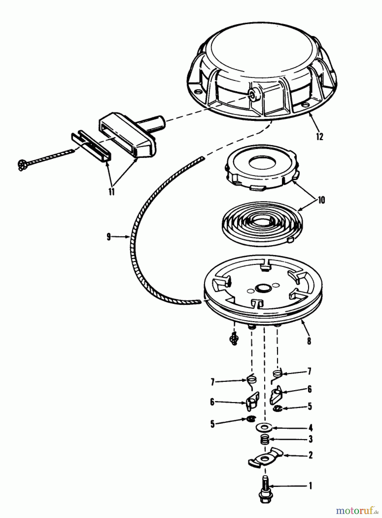 Toro Neu Snow Blowers/Snow Throwers Seite 1 38085 (824) - Toro 824 Snowthrower, 1986 (6000001-6999999) REWIND STARTER NO. 590479