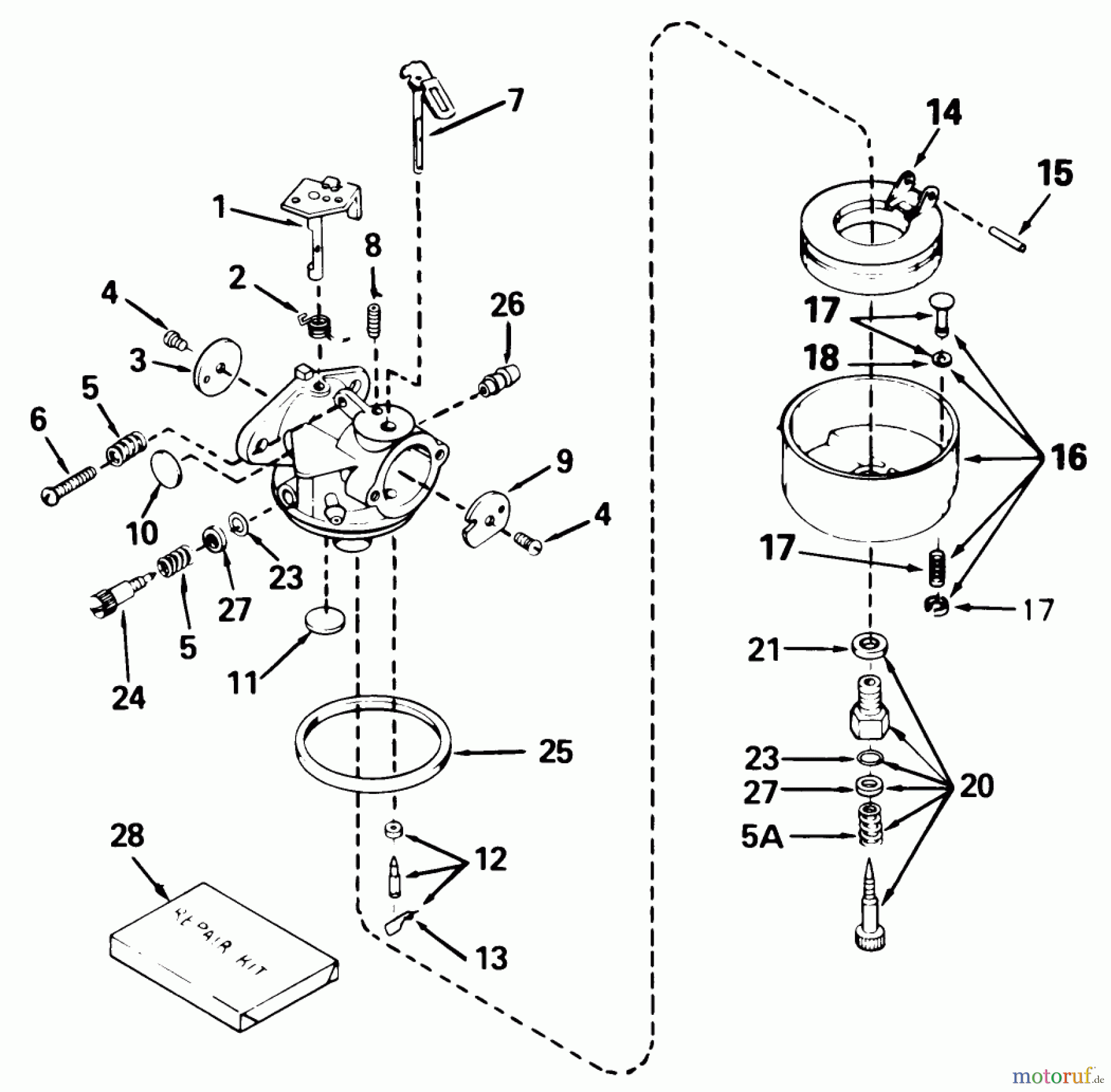 Toro Neu Snow Blowers/Snow Throwers Seite 1 38085 (824) - Toro 824 Snowthrower, 1990 (0000001-0999999) CARBURETOR NO. 632334A
