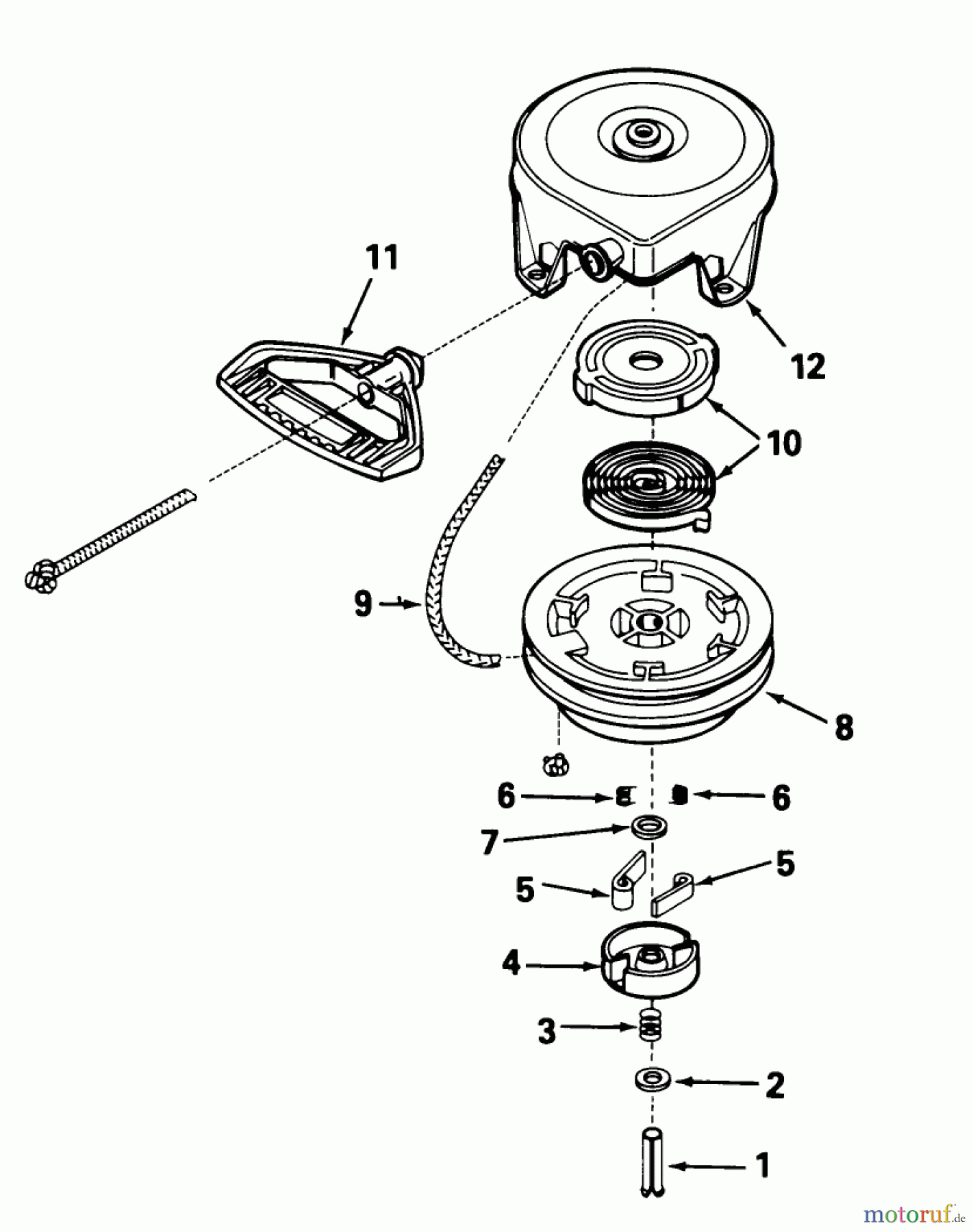 Toro Neu Snow Blowers/Snow Throwers Seite 1 38085C (824) - Toro 824 Snowthrower, 1987 (7000001-7999999) REWIND STARTER NO. 590630