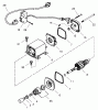 Toro 38087 (1332) - 1332 Power Shift Snowthrower, 2000 (200000001-200999999) Ersatzteile ELECTRIC STARTER (110 VOLT) NO. 37105