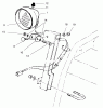 Toro 38087 (1332) - 1332 Power Shift Snowthrower, 2000 (200000001-200999999) Ersatzteile HEADLAMP ASSEMBLY NO. 54-9871 (ONLY ON: 38087)