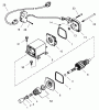 Toro 38087 (1332) - 1332 Power Shift Snowthrower, 2002 (220000001-220999999) Ersatzteile ELECTRIC STARTER (110 VOLT) NO. 37105