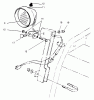 Toro 38087 (1332) - 1332 Power Shift Snowthrower, 2004 (240000001-240999999) Ersatzteile HEADLAMP ASSEMBLY PART NO. 54-9871