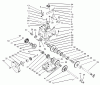 Toro 38087 (1332) - 1332 Power Shift Snowthrower, 2004 (240000001-240999999) Ersatzteile TRACTION GEARCASE ASSEMBLY PART NO. 66-8030