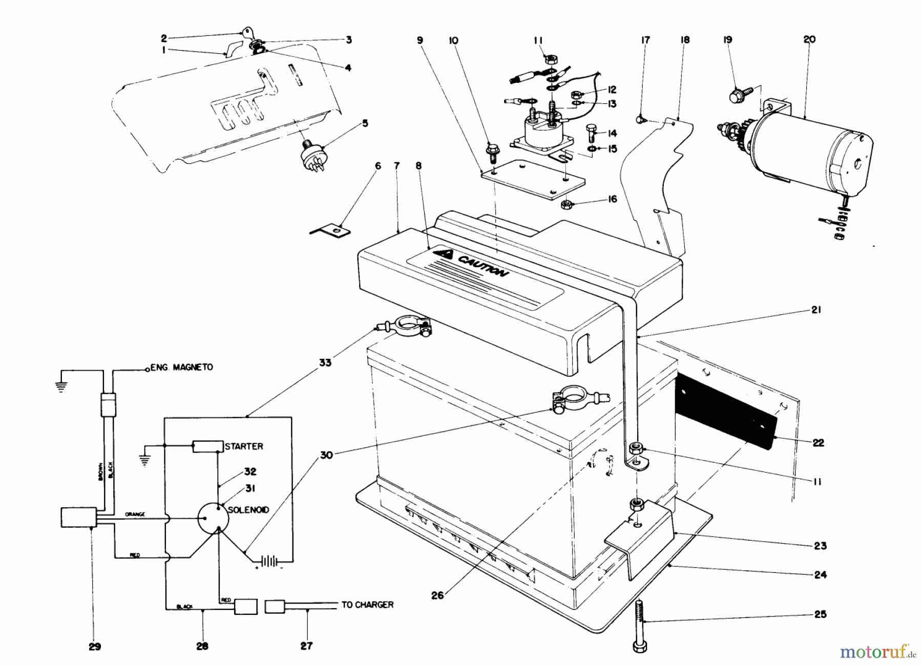 Toro Neu Snow Blowers/Snow Throwers Seite 1 38090 (1132) - Toro 1132 Snowthrower, 1979 (9000001-9999999) 12 VOLT STARTING MOTOR KIT 37-4640 (8 & 11 H.P. SNOWTHROWER MODEL 38150 & 38090)