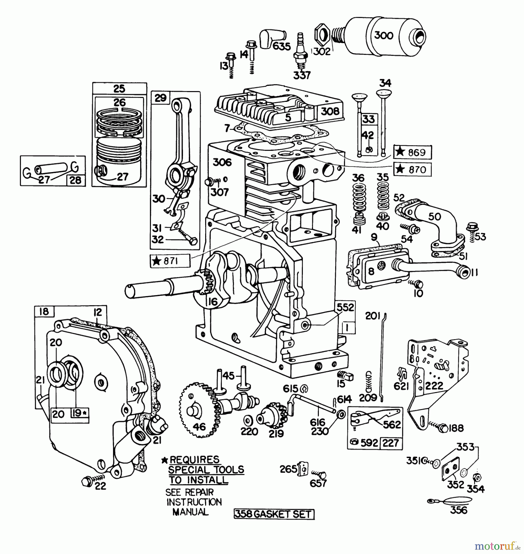  Toro Neu Snow Blowers/Snow Throwers Seite 1 38090 (1132) - Toro 1132 Snowthrower, 1979 (9000001-9999999) ENGINE BRIGGS & STRATTON MODEL NO. 190402 TYPE 0989-01 (8 H.P. SNOWTHROWER MODEL 38150) #2