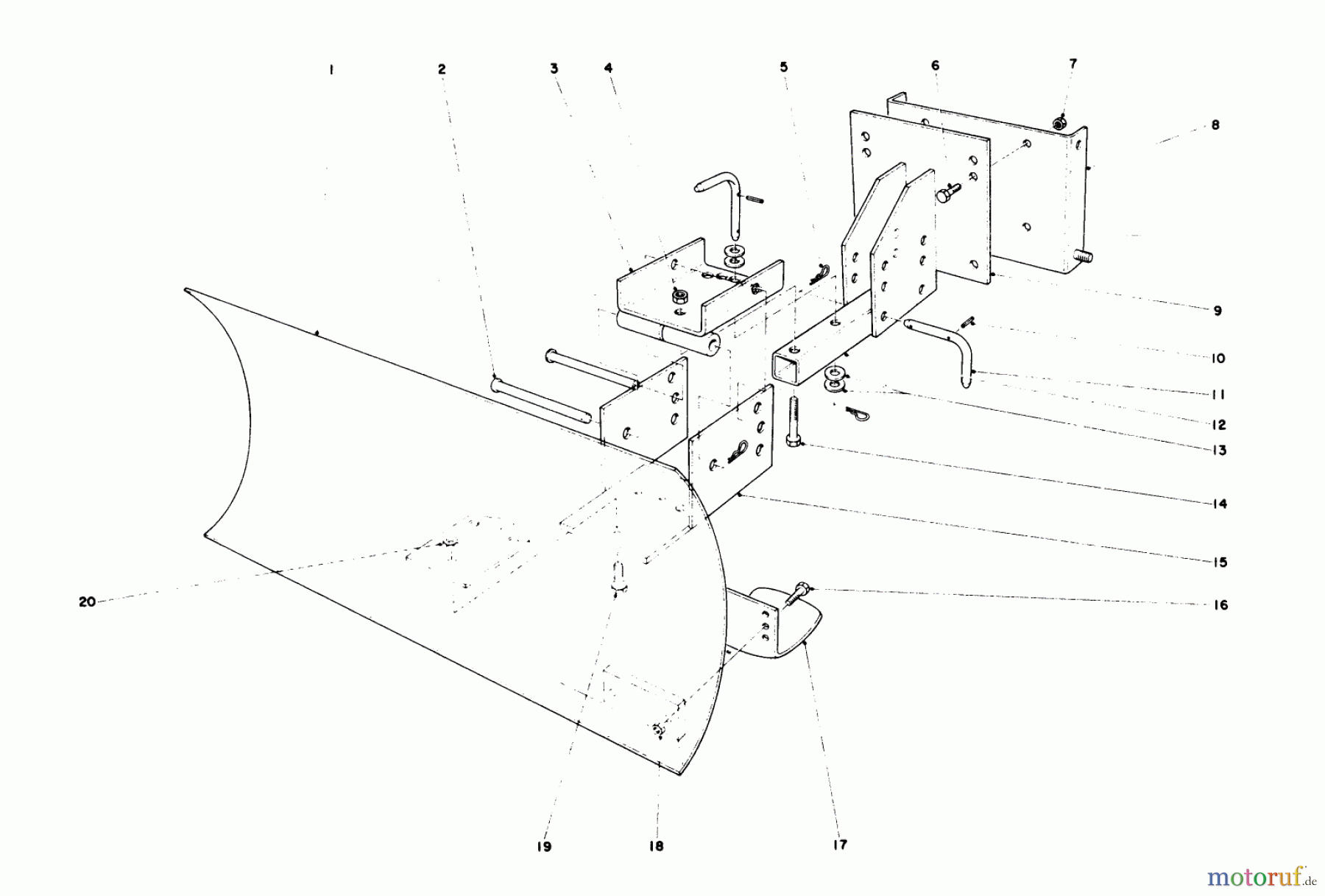 Toro Neu Snow Blowers/Snow Throwers Seite 1 38090 (1132) - Toro 1132 Snowthrower, 1979 (9000001-9999999) GRADER BLADE ASSEMBLY (MODEL NO. 59051)