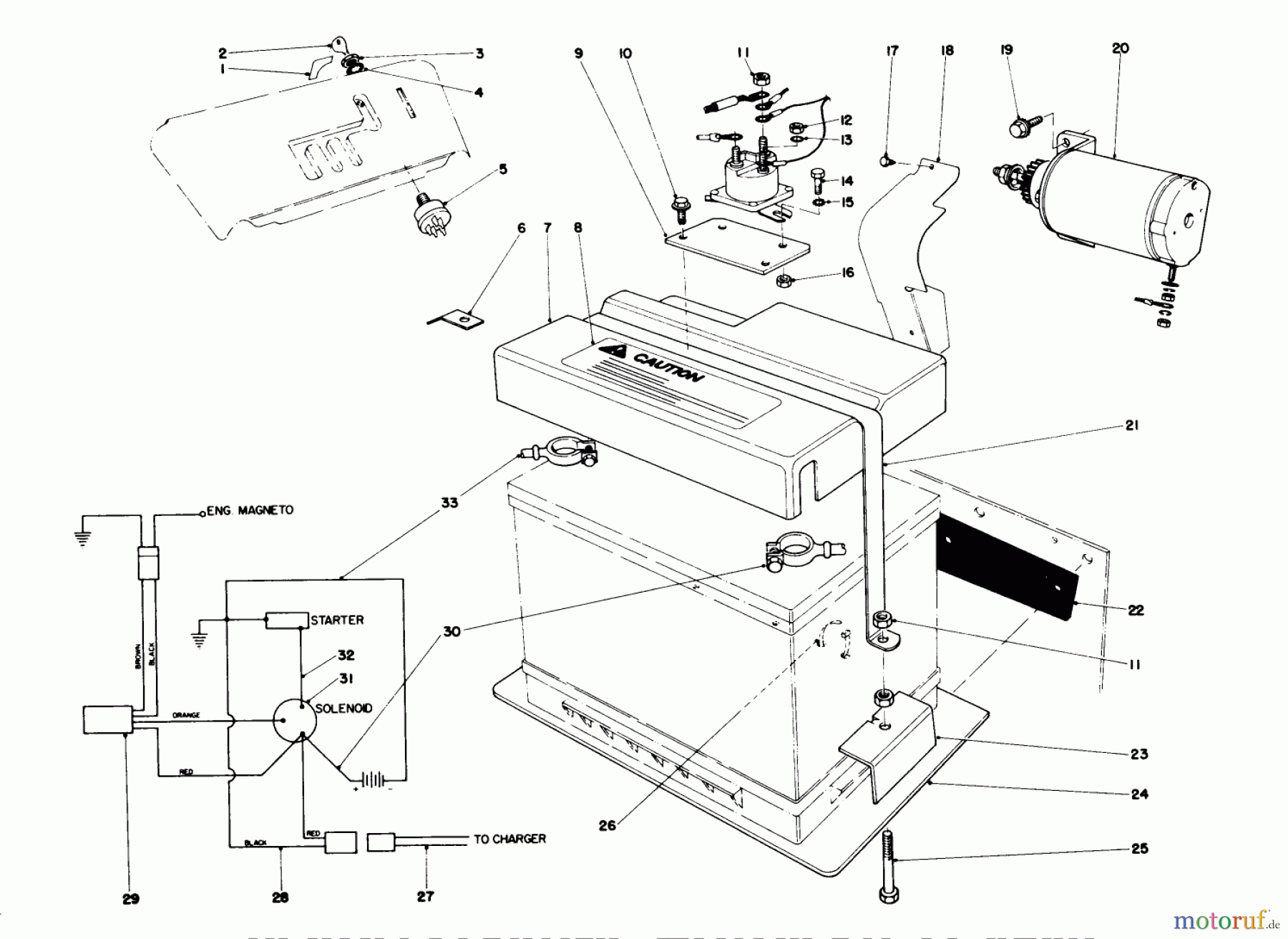 Toro Neu Snow Blowers/Snow Throwers Seite 1 38150 (826) - Toro 826 Snowthrower, 1980 (0000001-0999999) 12 VOLT STARTING MOTOR KIT 37-4640 (8 & 11 H.P.SNOWTHROWER MODEL 38150 & 38090)